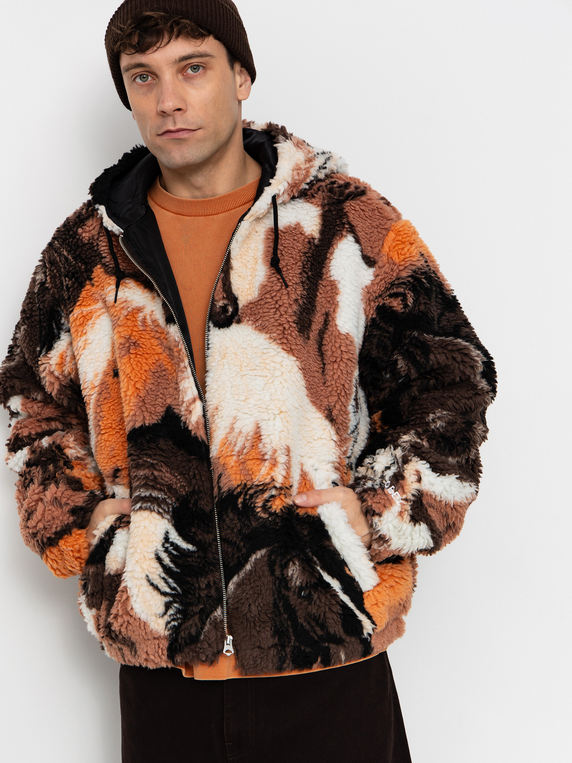 OBEY Fleece Obey Horses Sherpa - brown (brown multi)
