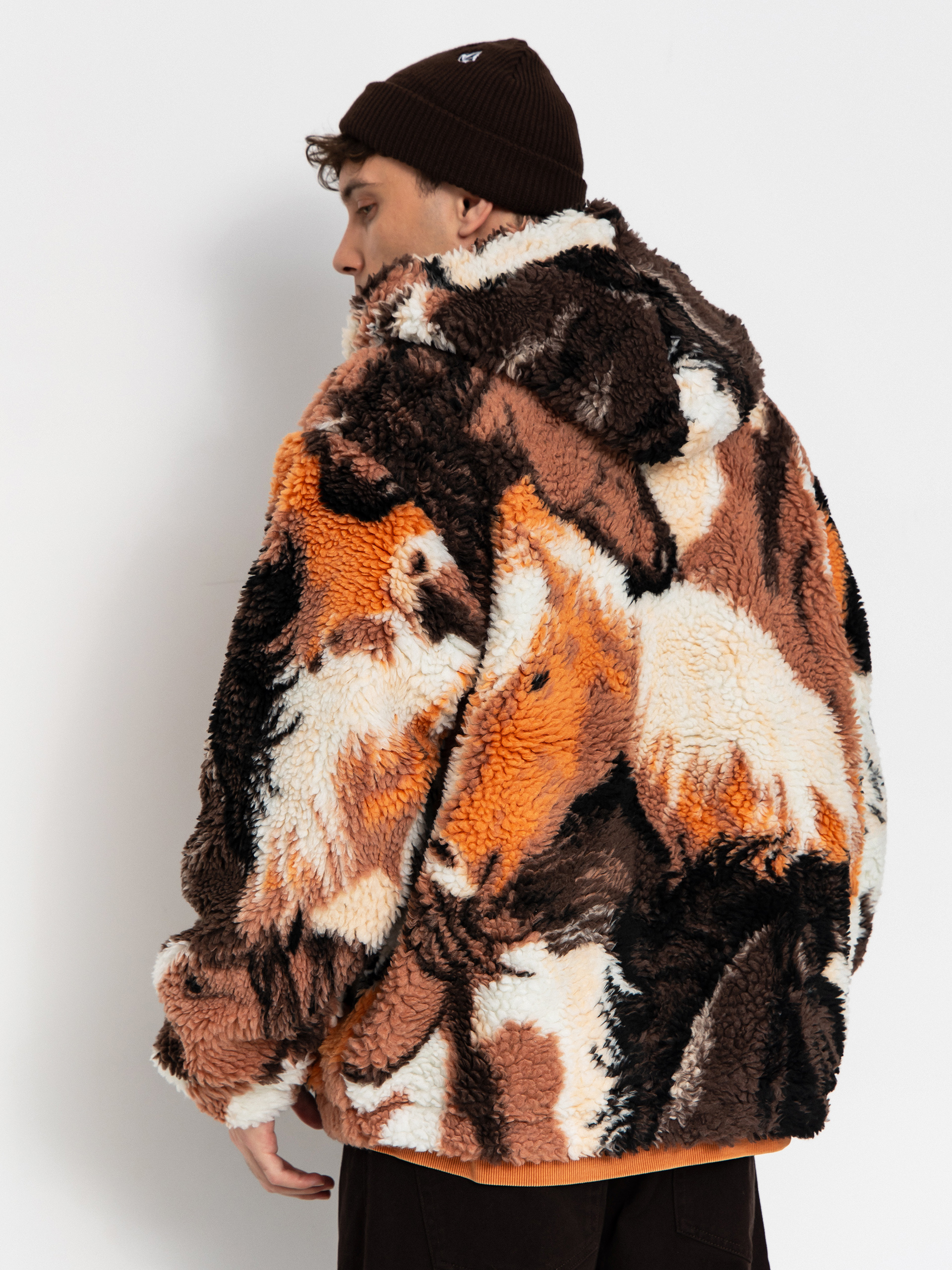 Herren OBEY Fleece Jacke Obey Horses Sherpa (brown multi)