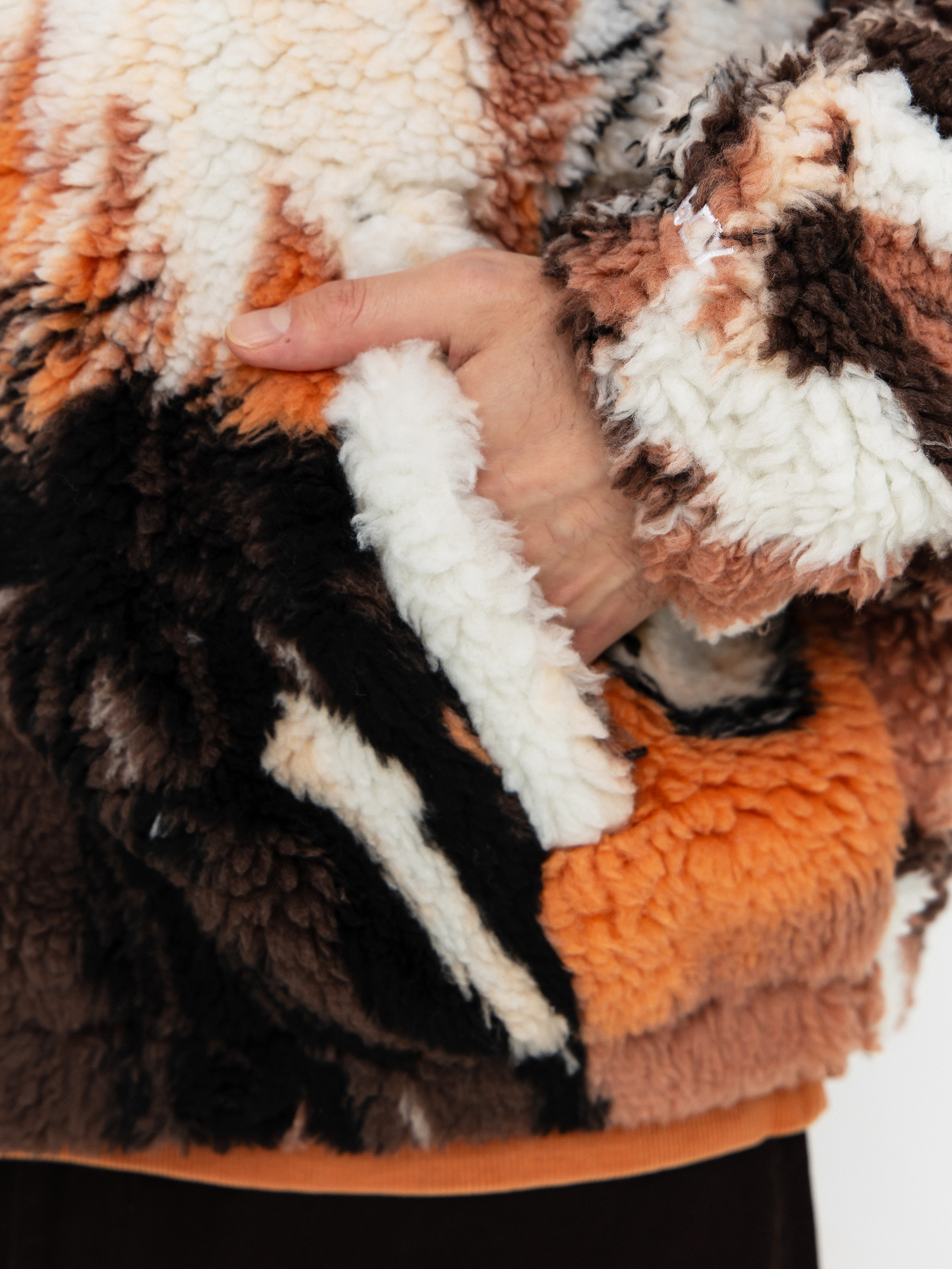 Mens OBEY Fleece  Obey Horses Sherpa (brown multi)