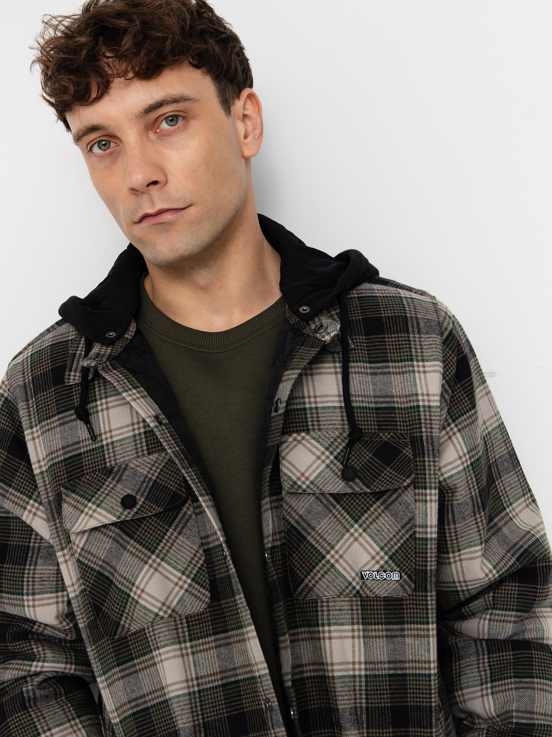 Volcom Jacket Kenson Ins Flannel - black (black green)