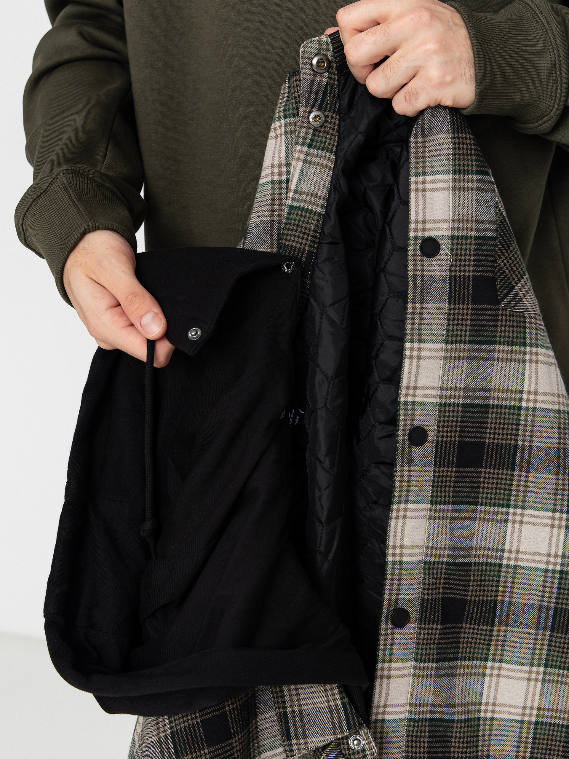 Volcom Jacket Kenson Ins Flannel - black (black green)