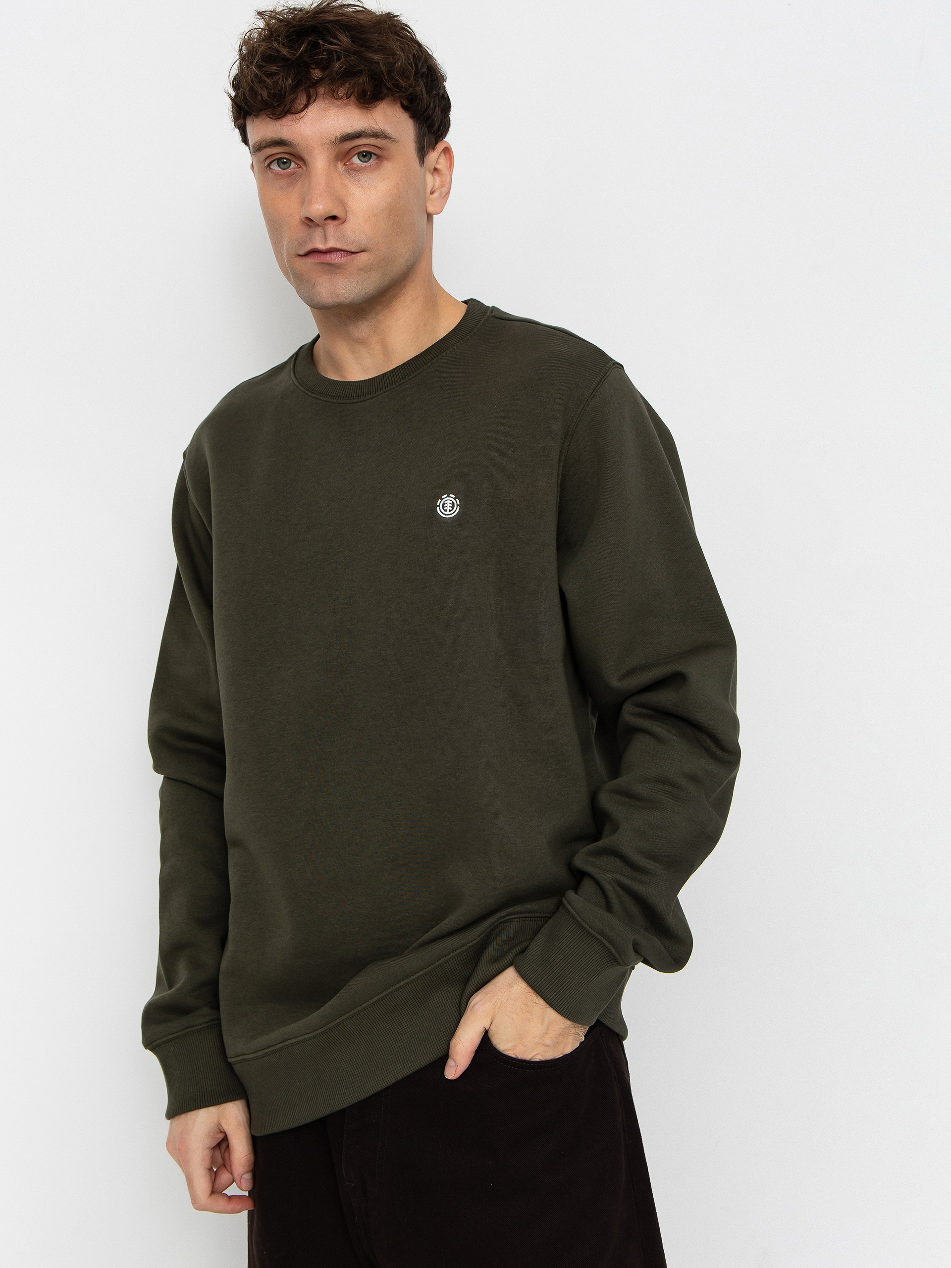 Element Icon Embroidery Cr Sweatshirt - grey (mid grey heather)