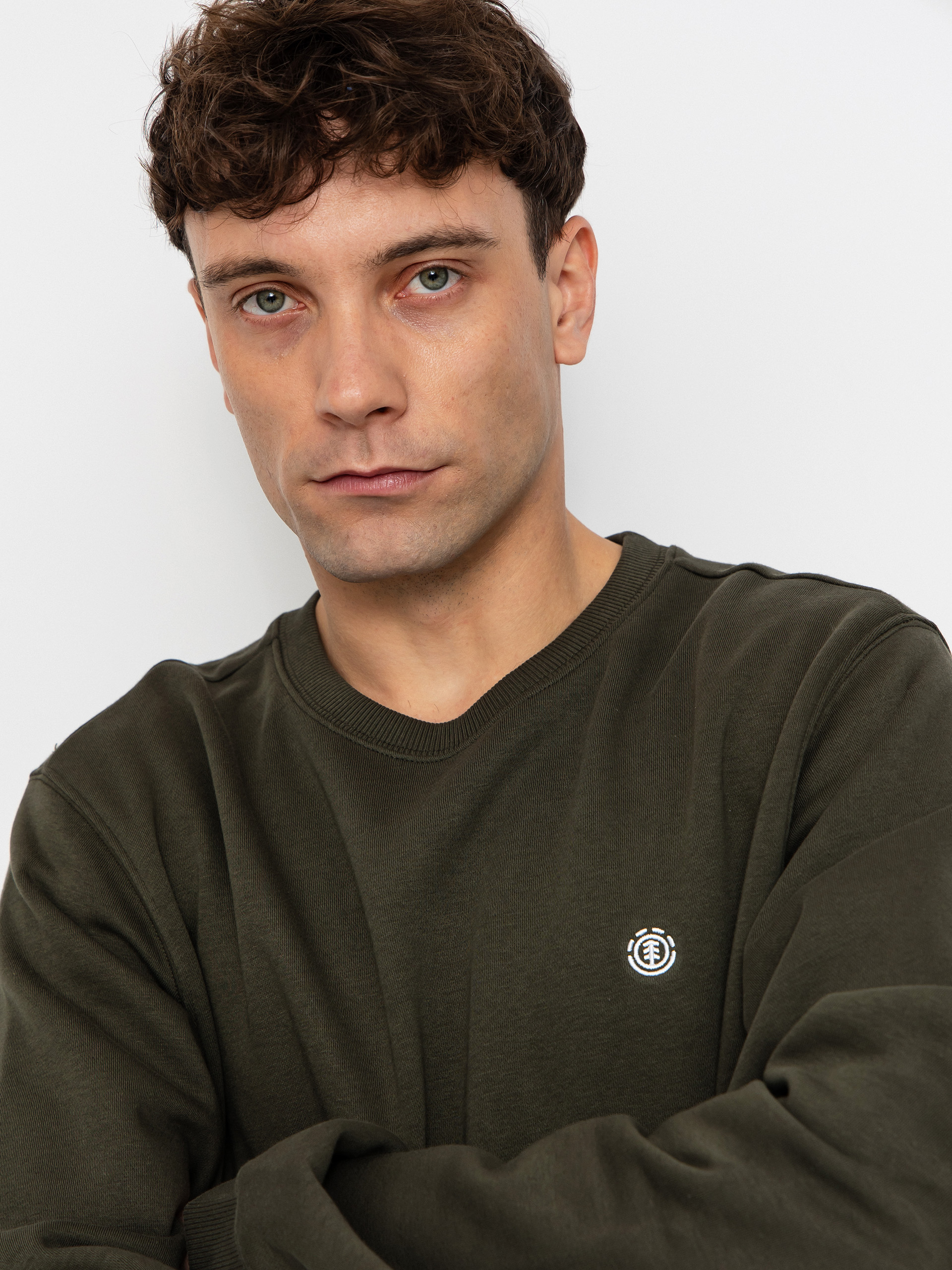 Element Icon Embroidery Cr Sweatshirt (forest night)