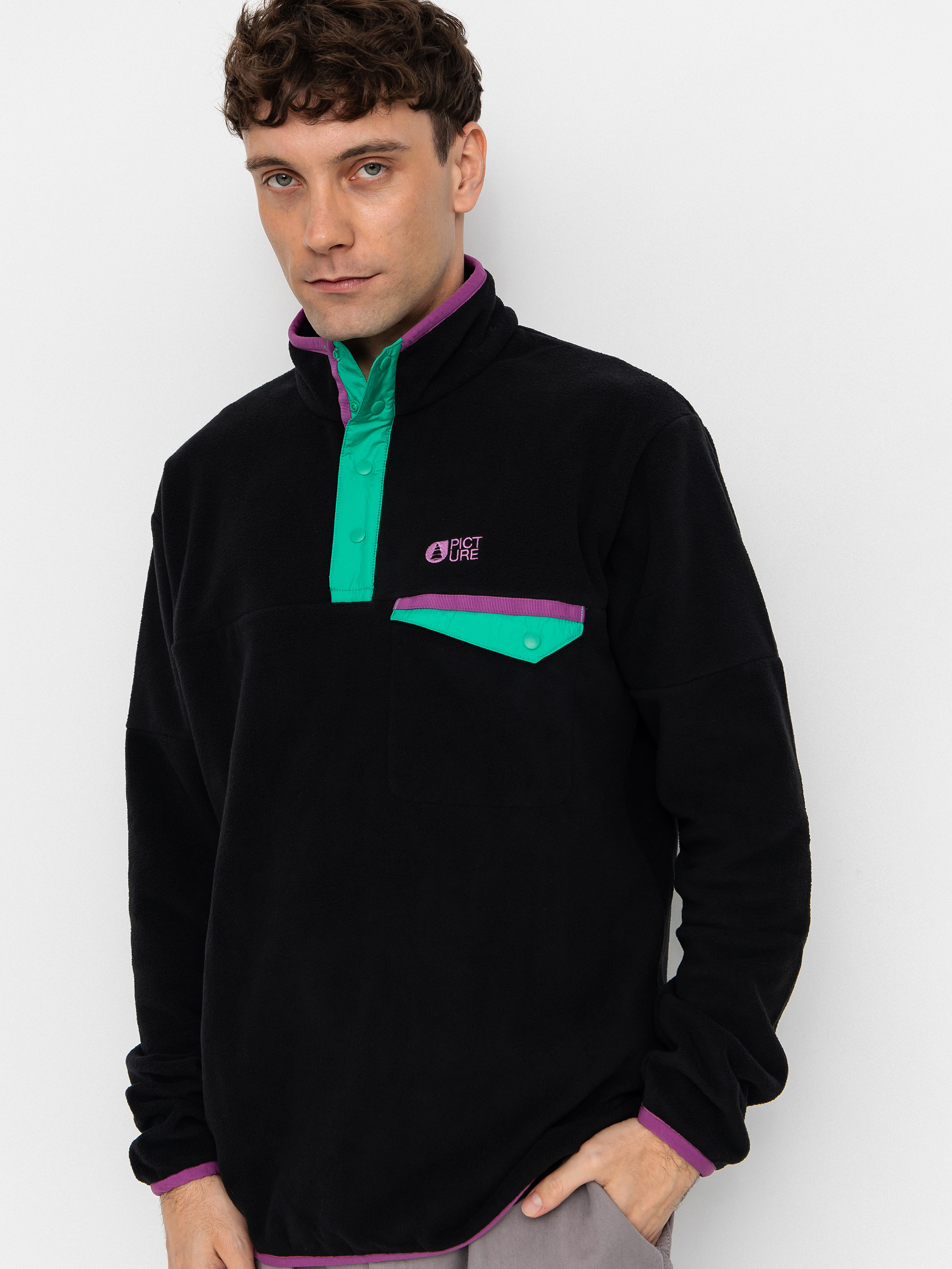 Picture Arcca 1/4 Zip Fleece  (black)