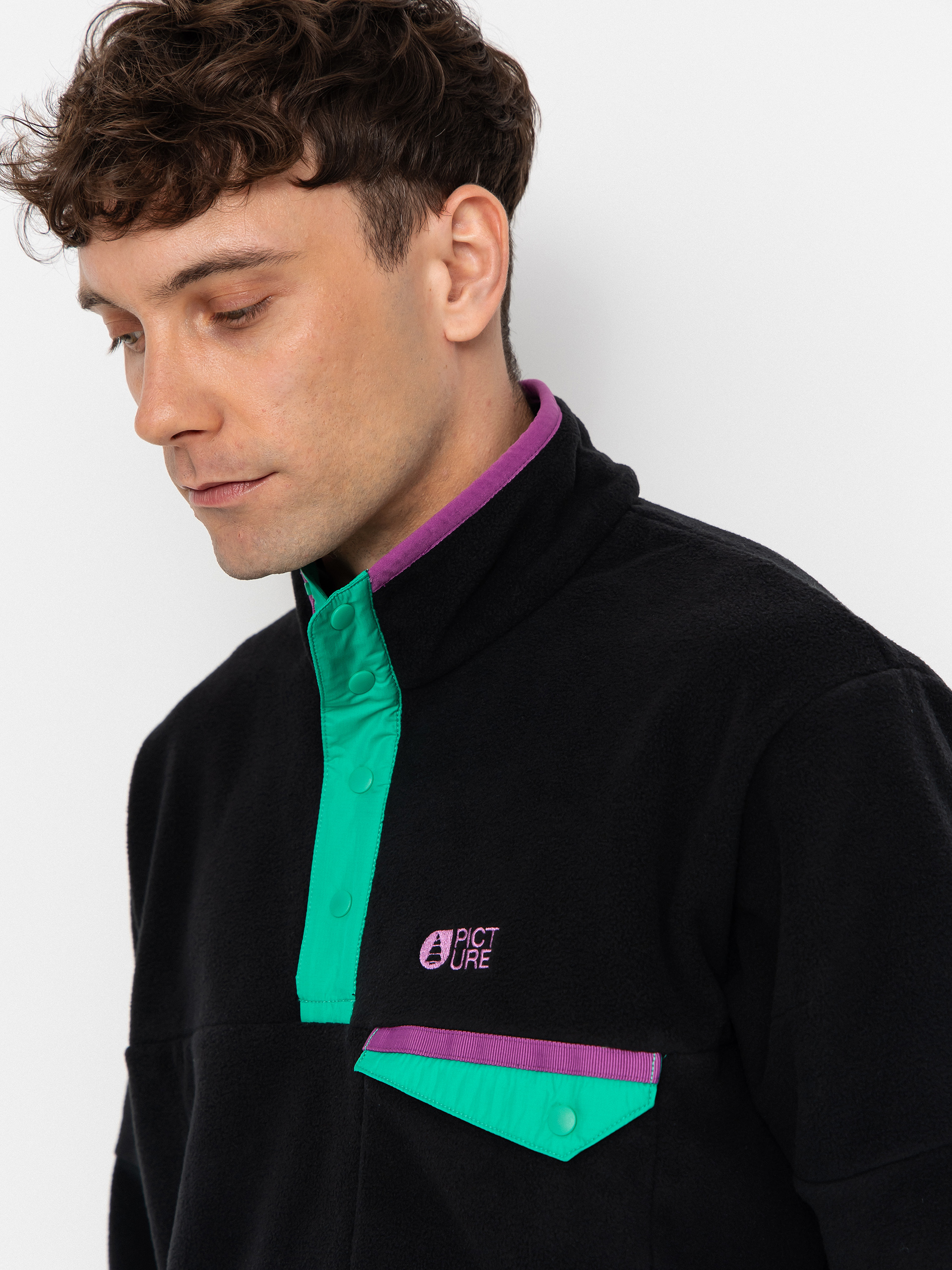 Mens Picture Arcca 1/4 Zip Fleece  (black)