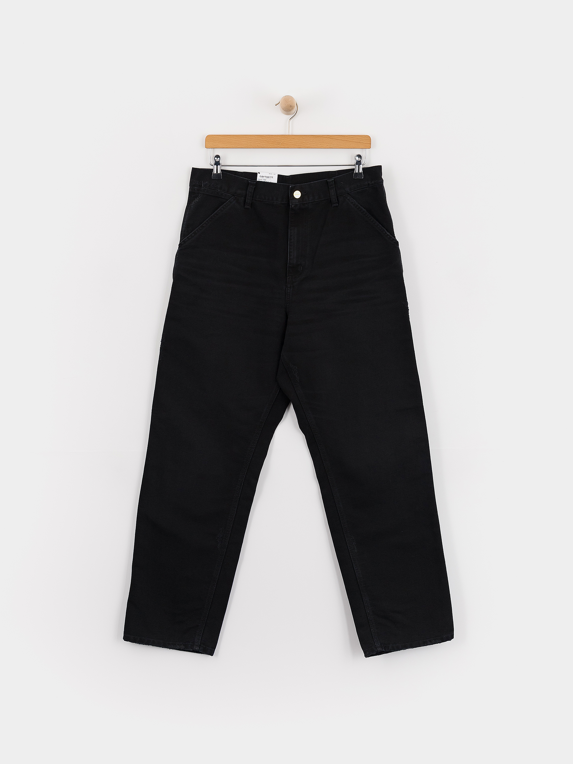 Carhartt WIP Single Knee Pants - grey (black/chalk wash)