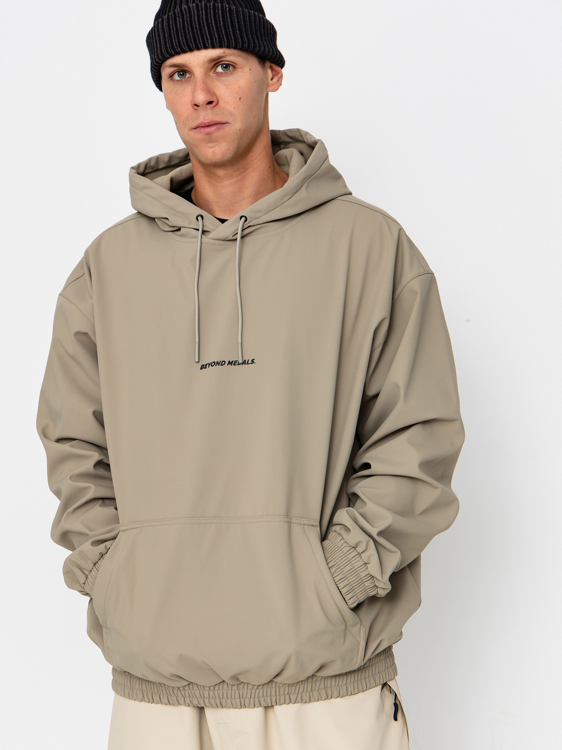 Herren Beyond Medals Snowboard Jacke Softshell Hoodie (beige)