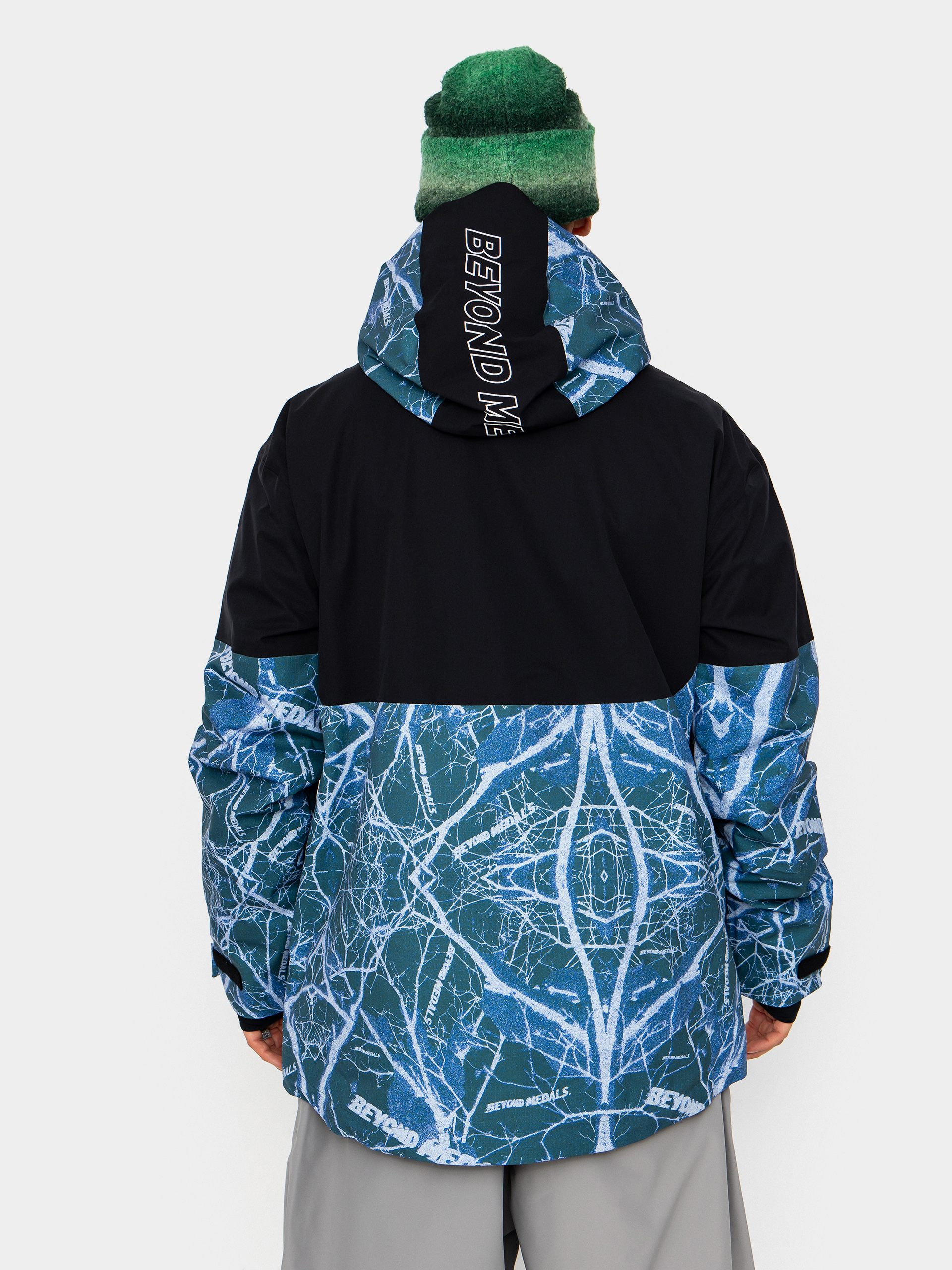 Mens Beyond Medals Snowboard jacket Fullzip Shirakaba 2L (print)