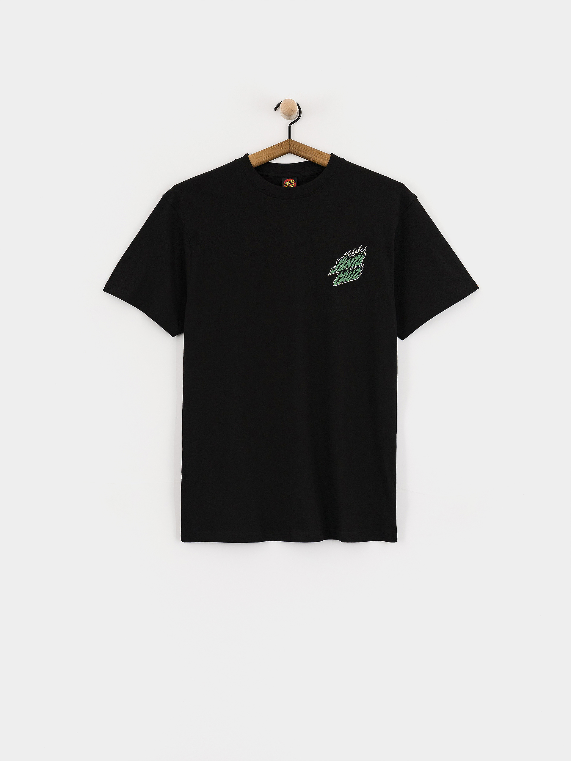 Santa Cruz T-Shirt Wired Flame Dot Chest (black)