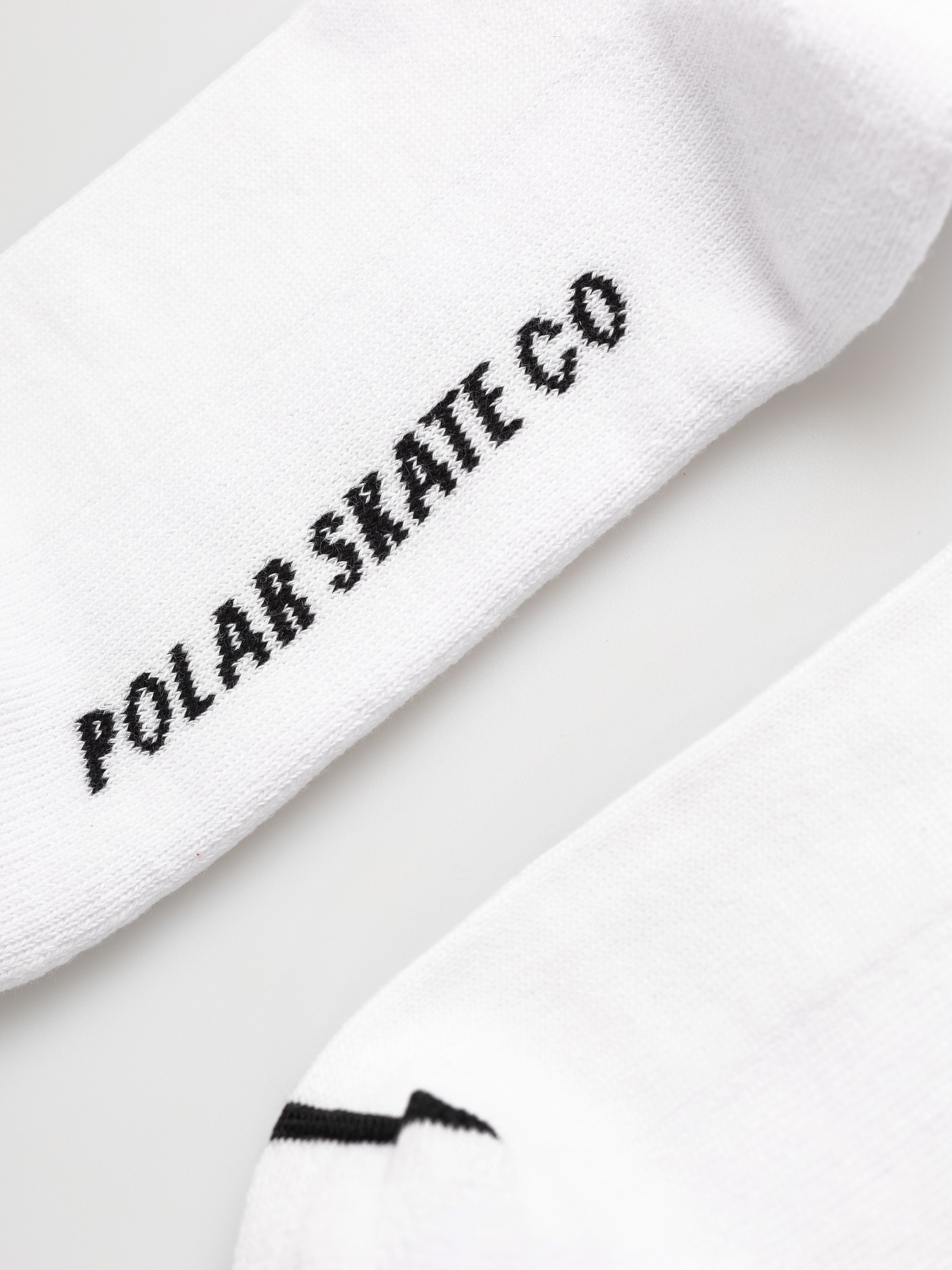Polar Skate Rib 2 Stripes Socks (white/black)