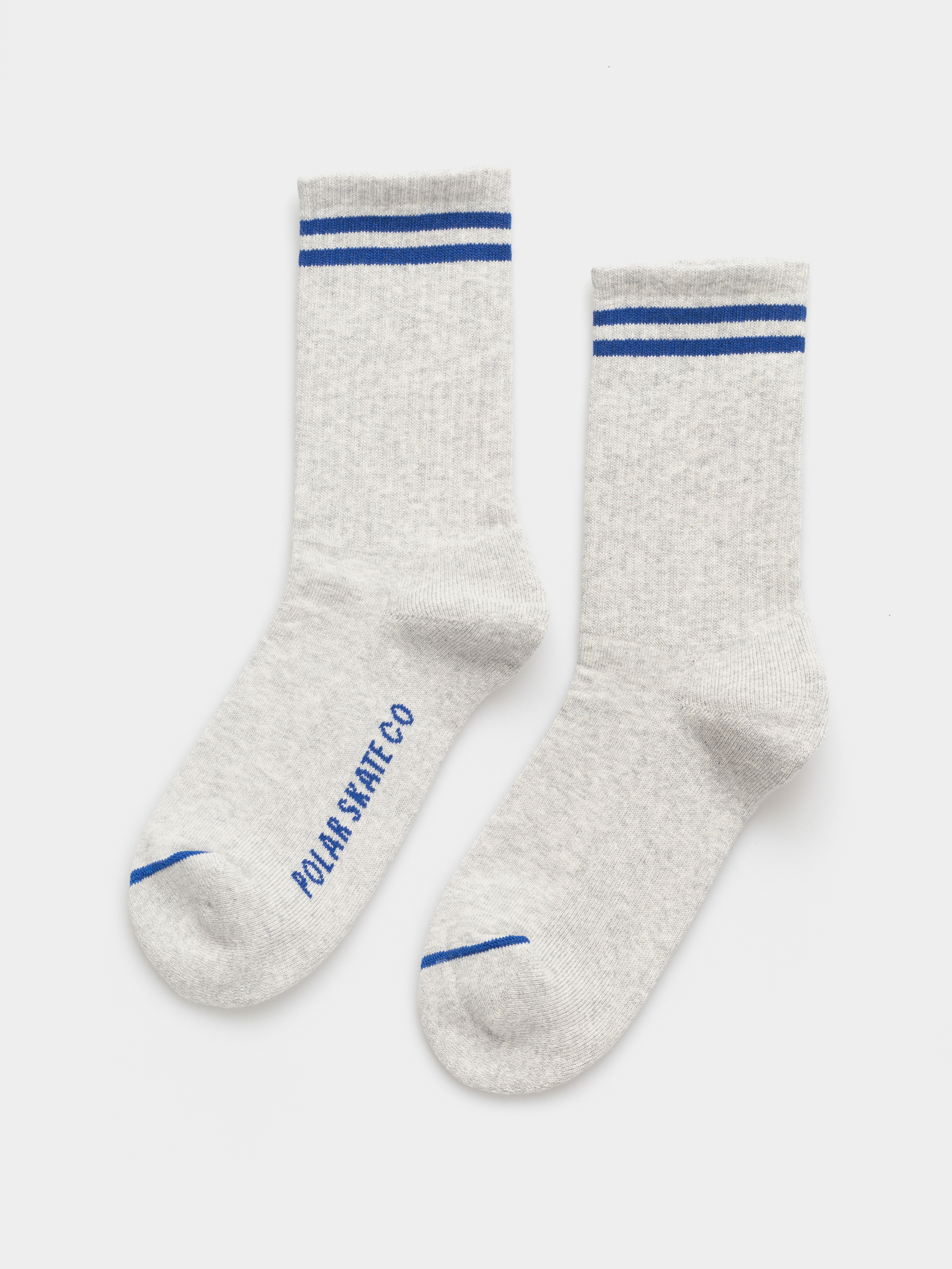 Polar Skate Rib 2 Stripes Socken (heather grey/blue)