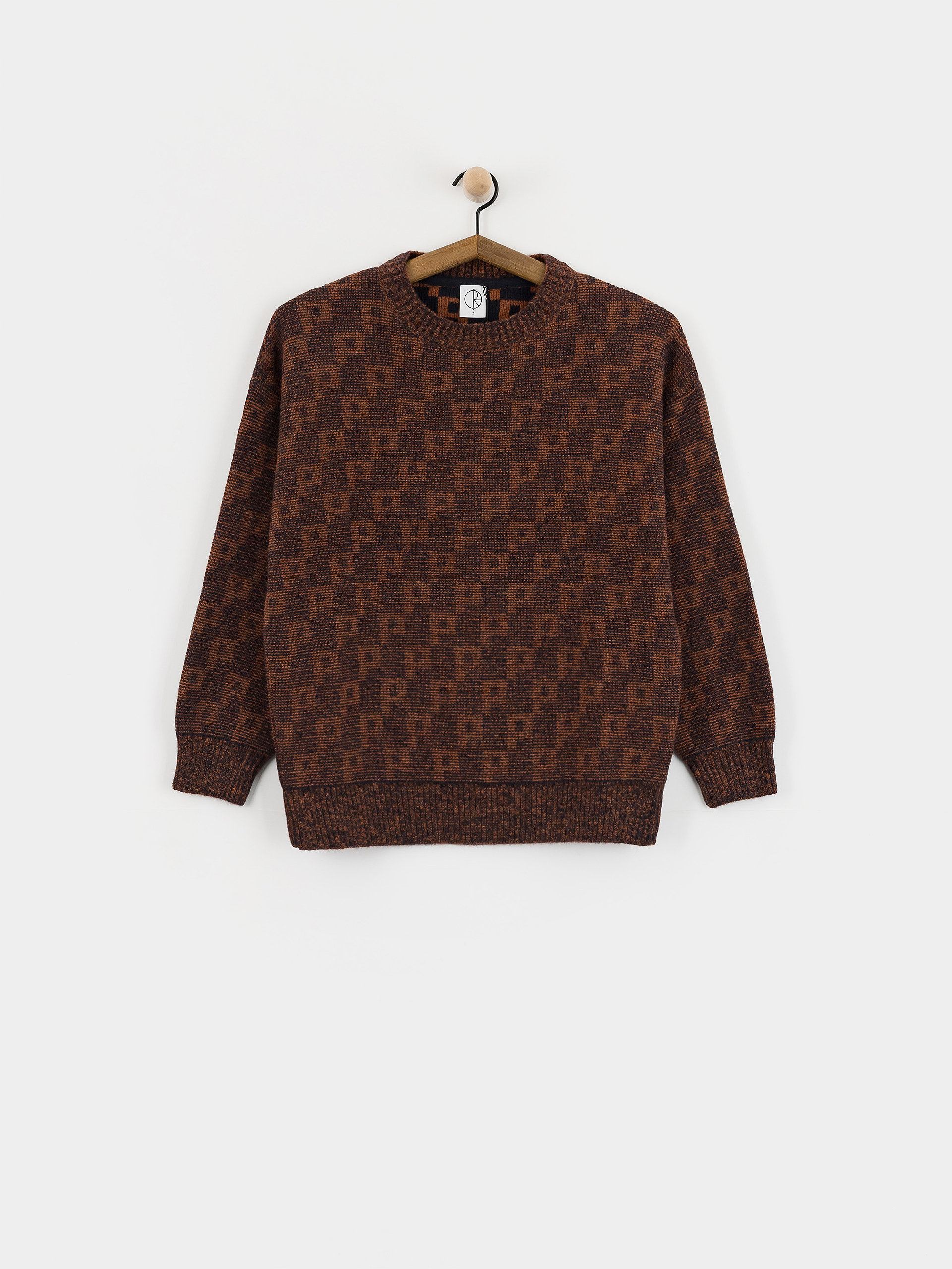 Polar Skate George P Pattern Sweater (navy/orange)