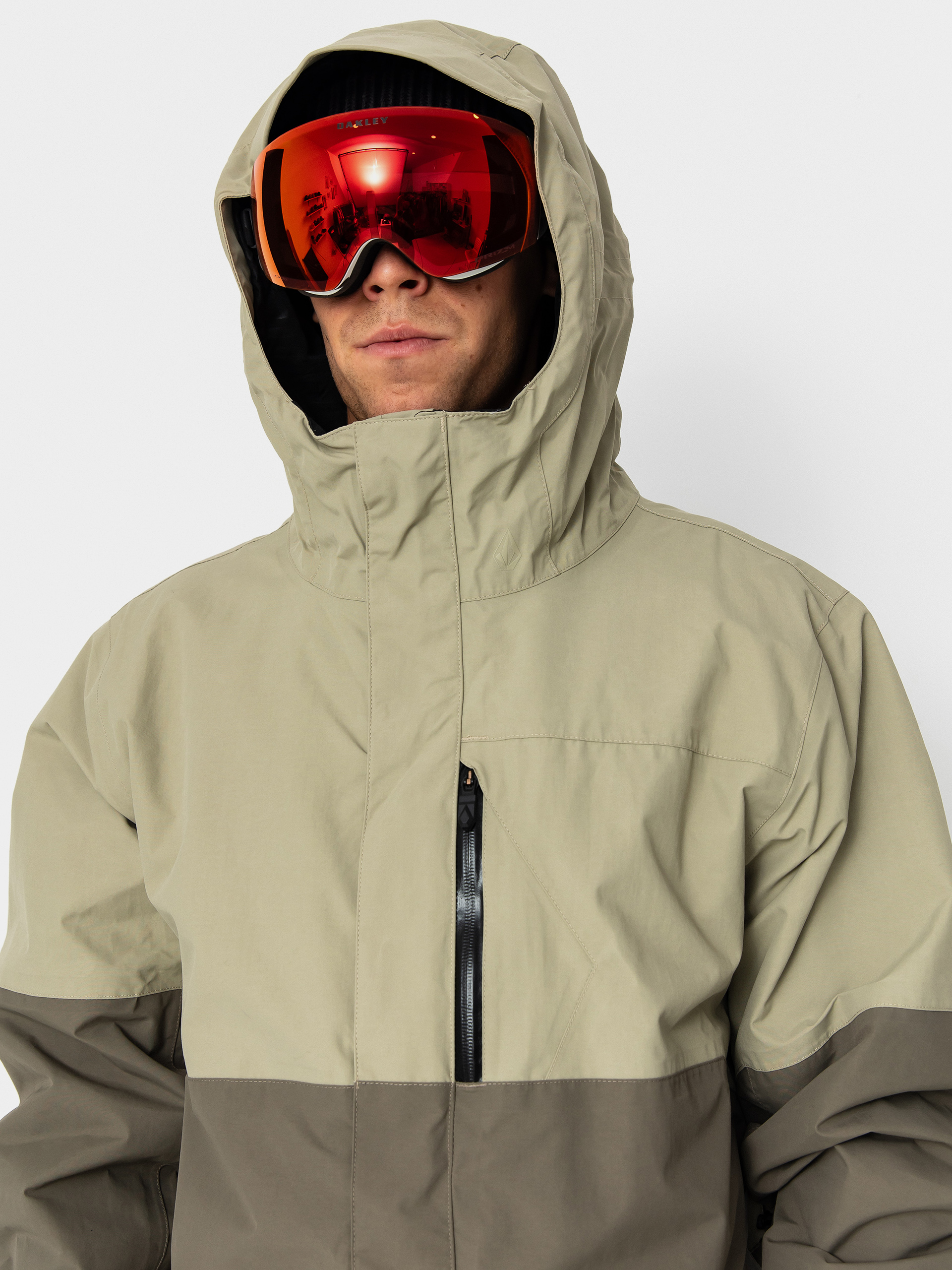 Mens Volcom Snowboard jacket L Ins Gore Tex (moss green)