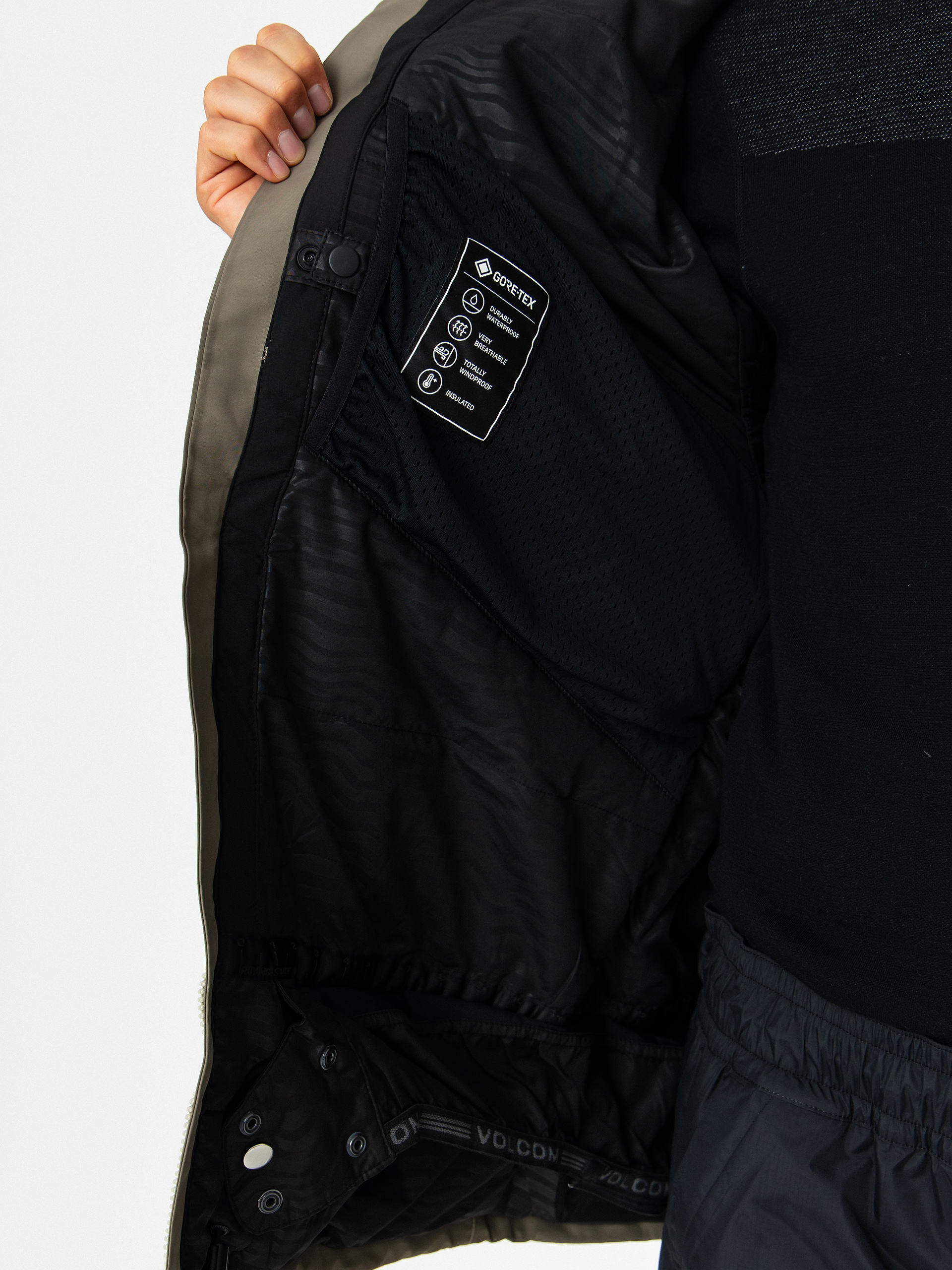 Herren Volcom Snowboard Jacke L Ins Gore Tex (moss green)