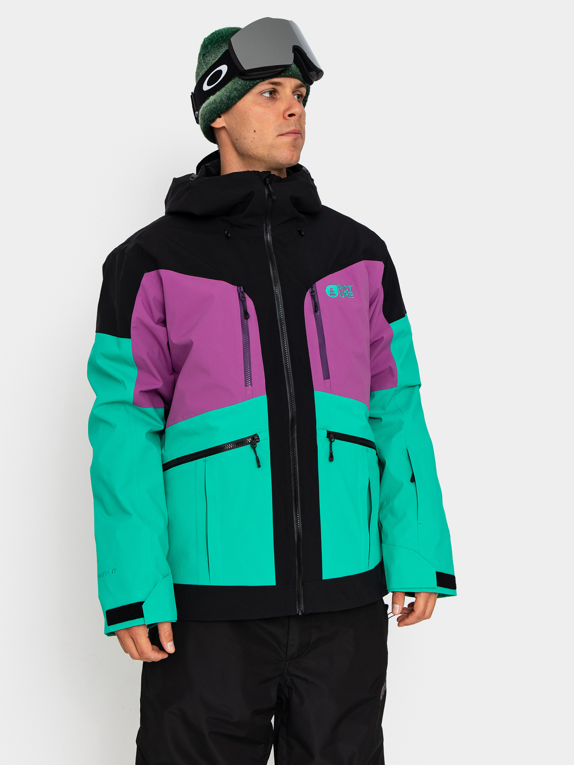 Picture Naikoon Snowboard jacket - green (bright magenta)