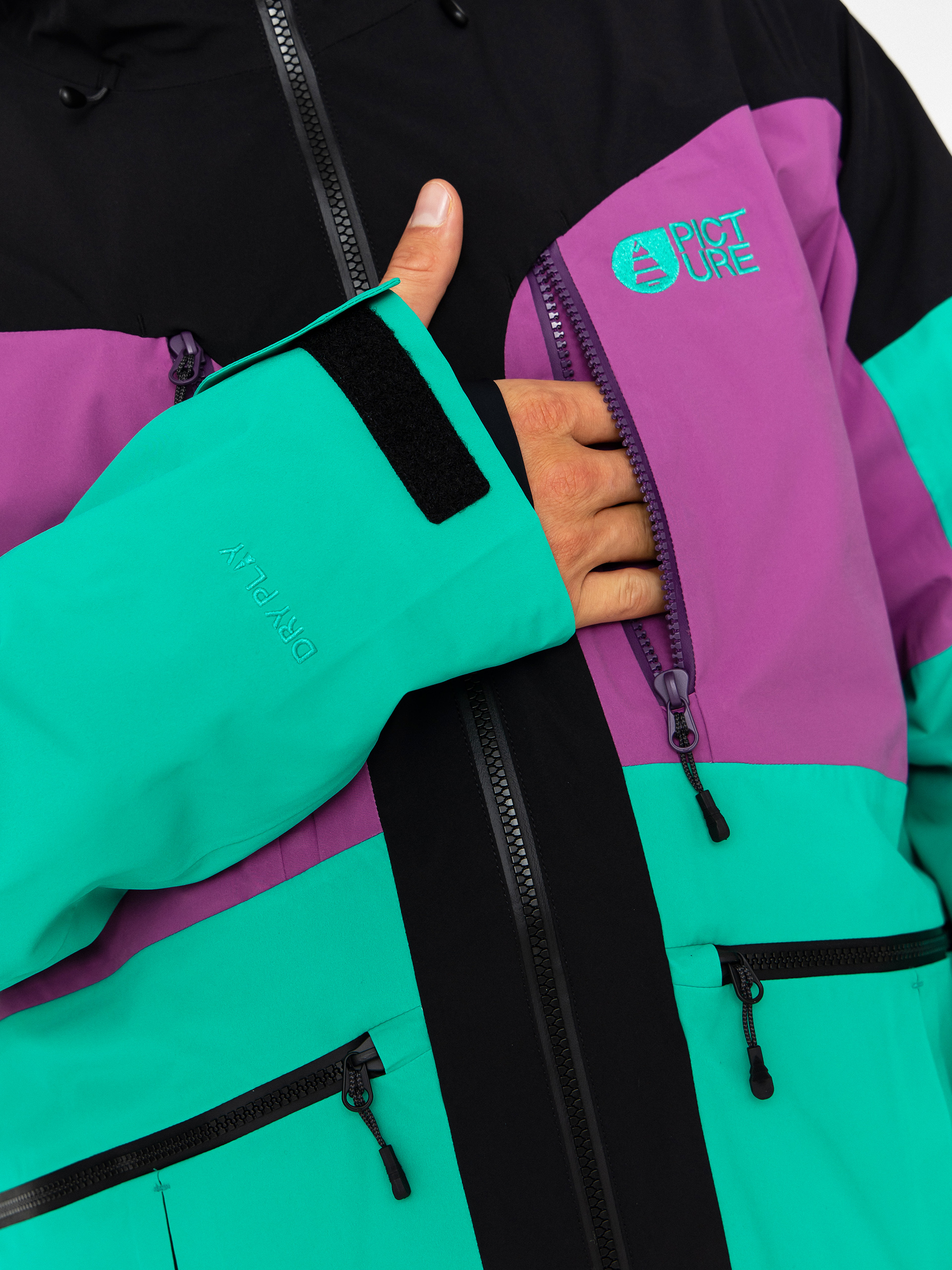 Picture Naikoon Snowboard jacket - green (bright magenta)