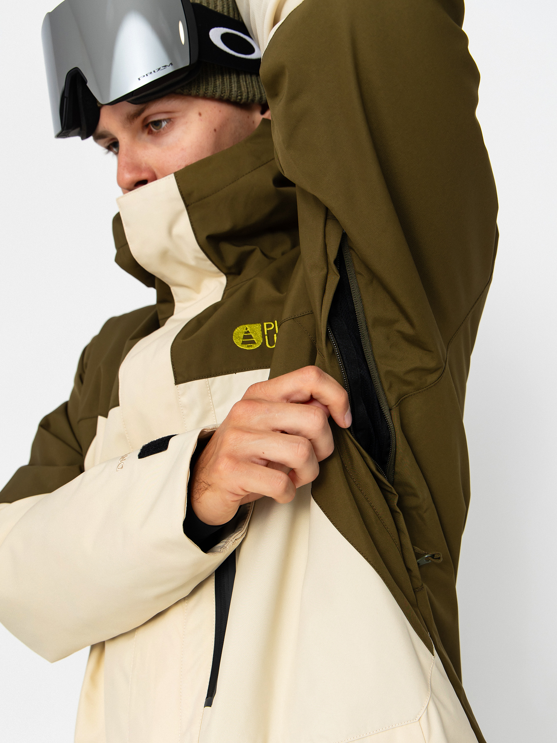 Picture Jomoh Snowboard jacket - beige, green (wood ash)