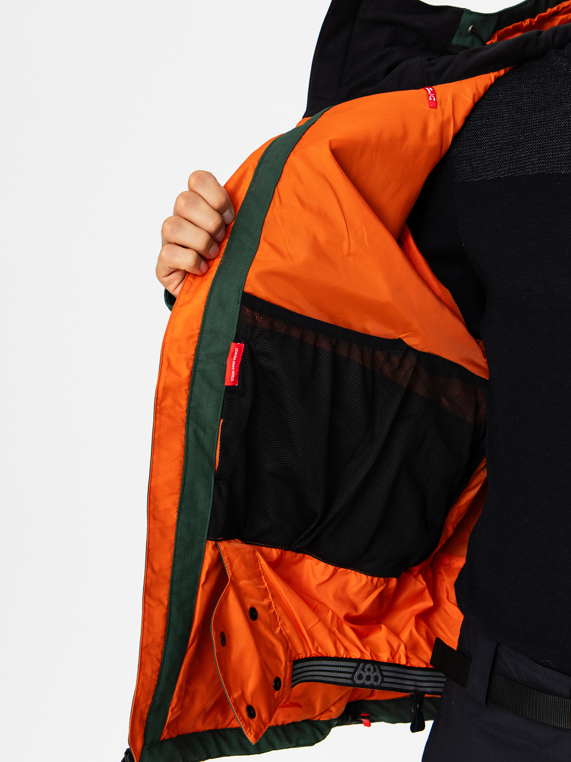 Mens 686 Snowboard jacket Dojo (moss green ripstop)