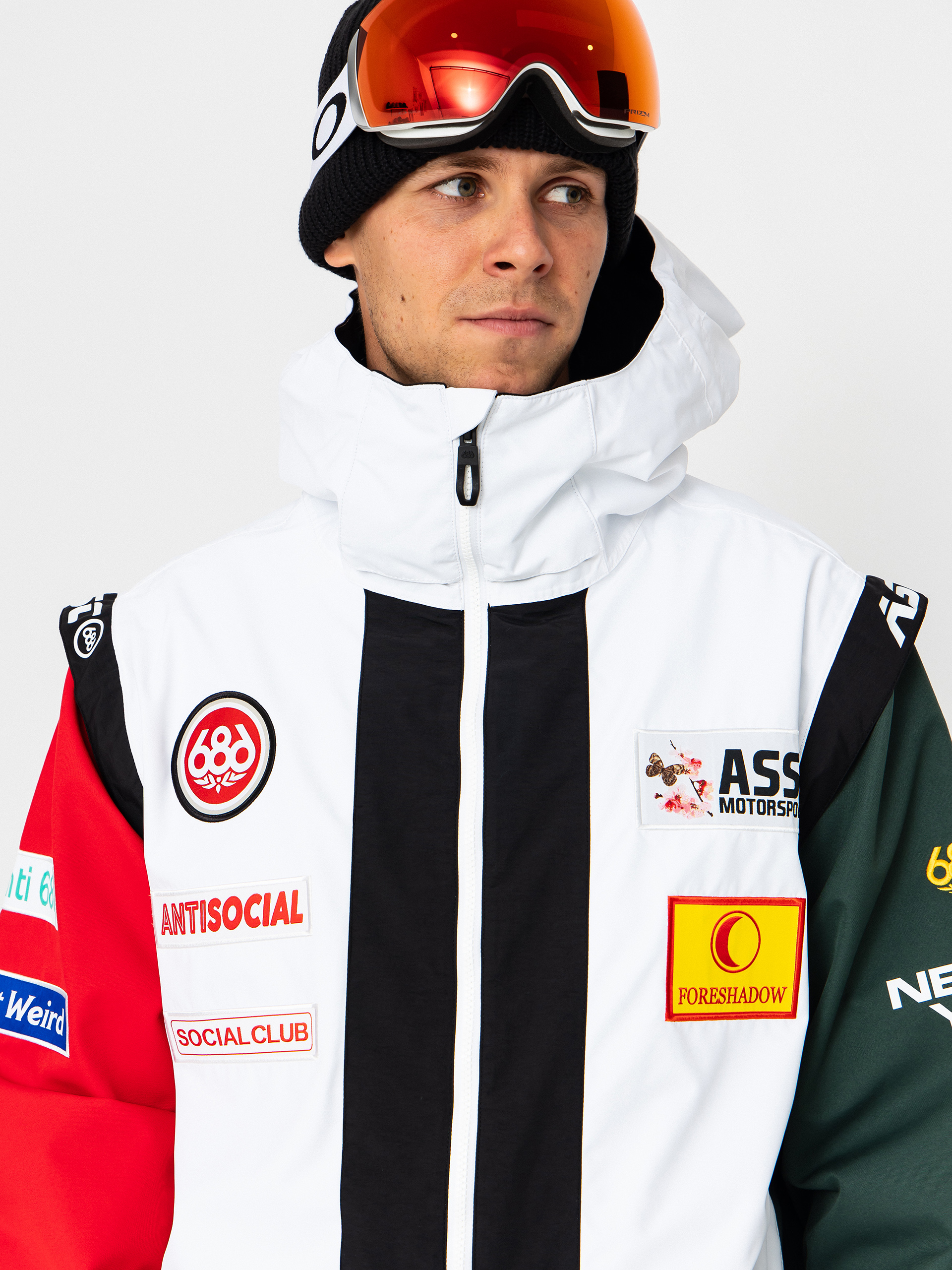 686 Snowboard jacket X ASSC F1 Anorak - white, multicolor (assc