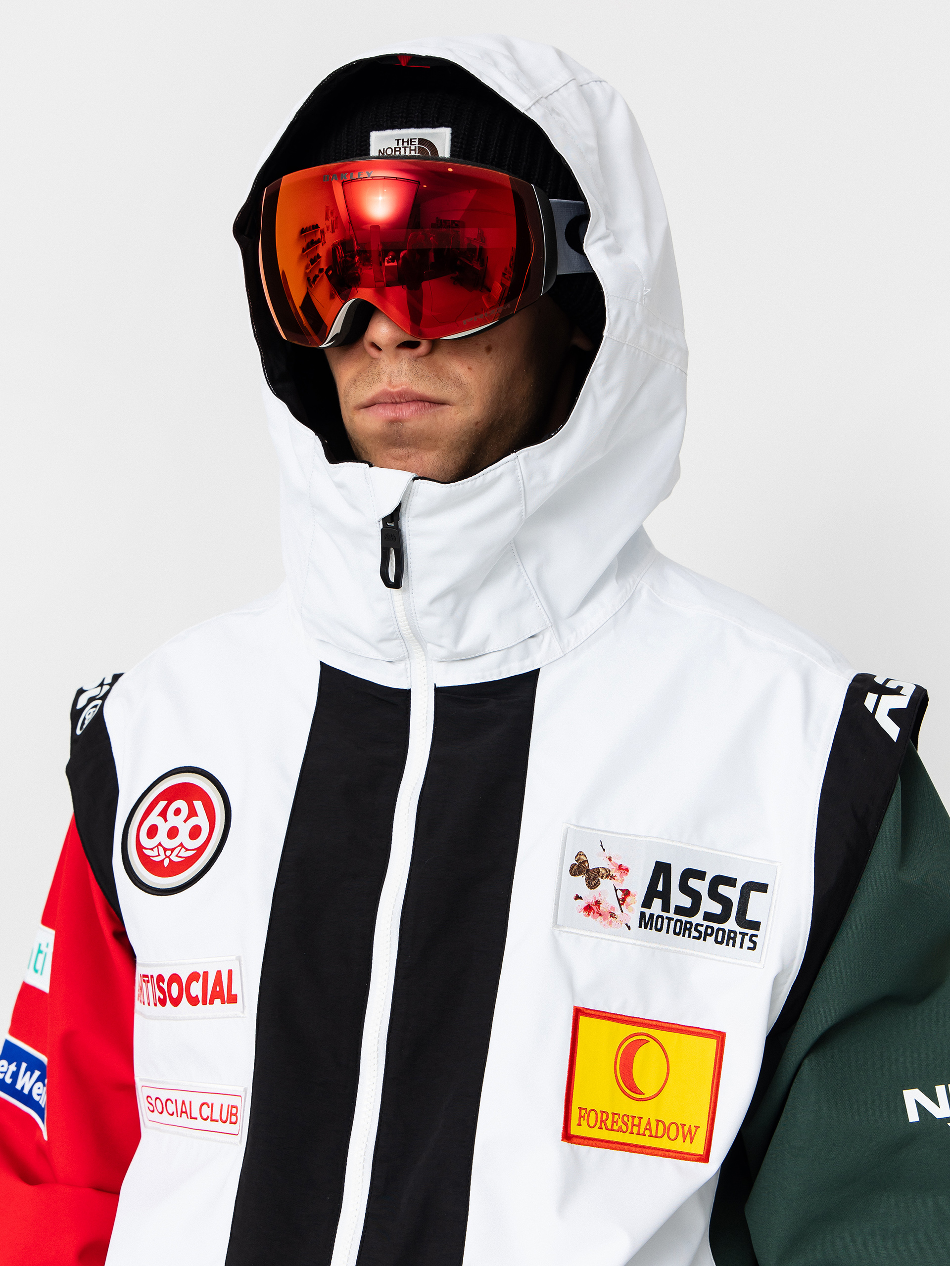 Herren 686 Snowboard Jacke X ASSC F1 Anorak (assc white colorblock)