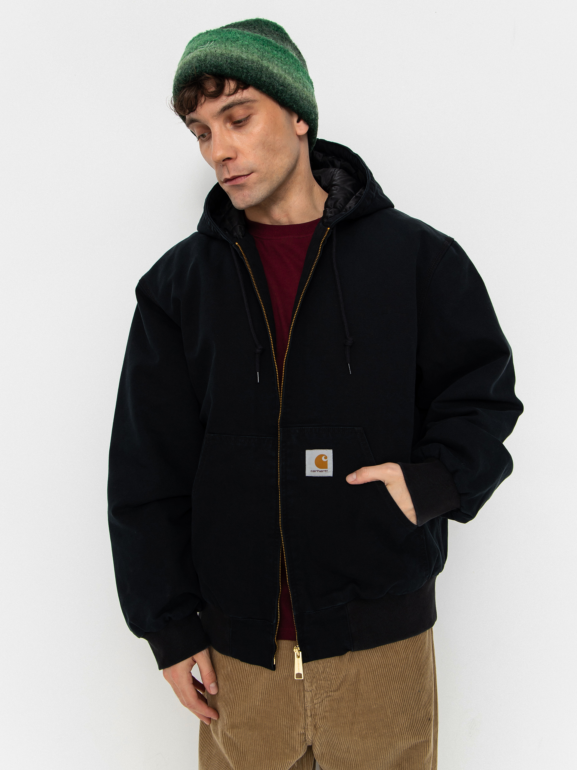 Carhartt WIP Jacket OG Active - black (black/stone canvas)