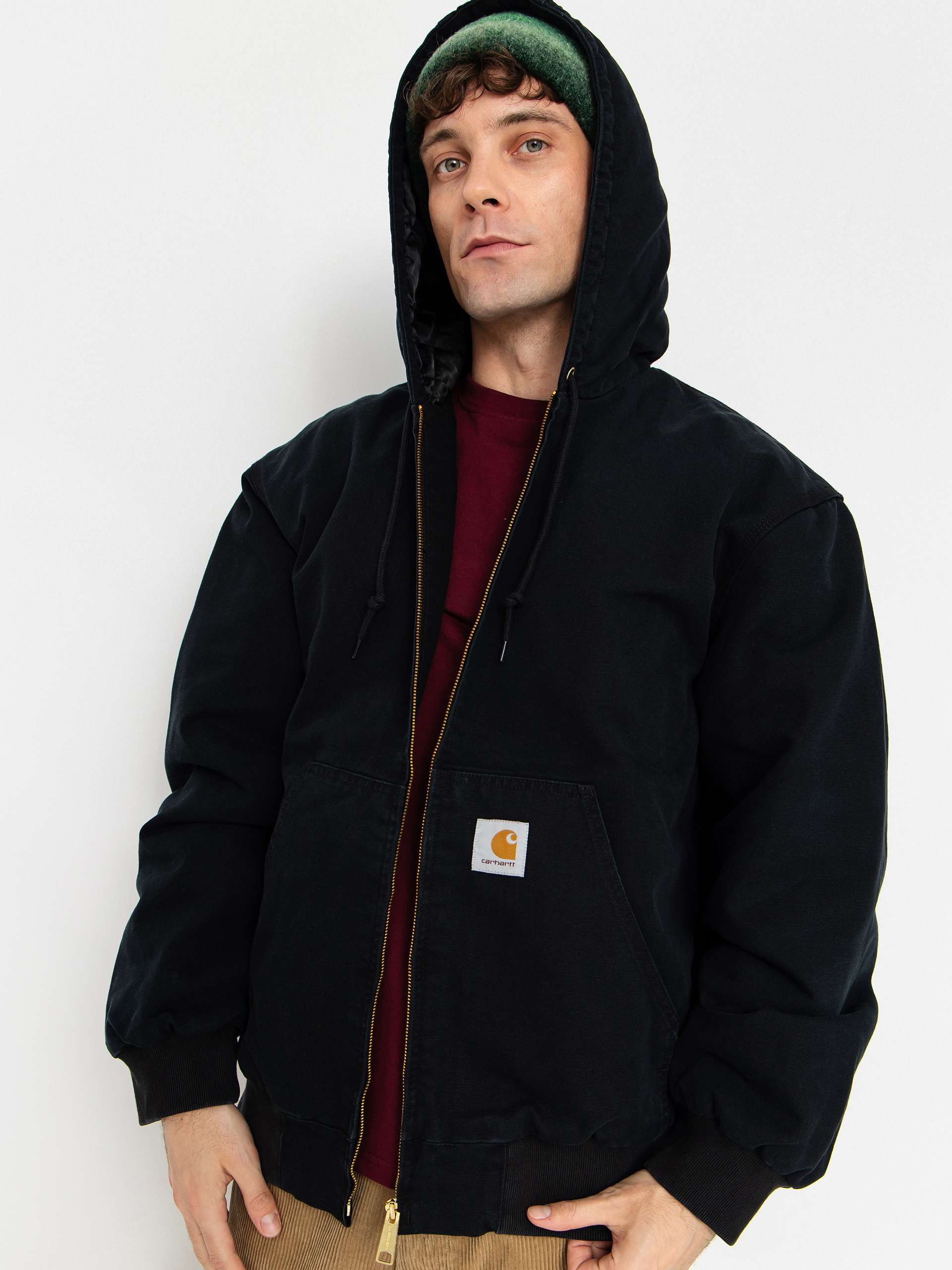 Carhartt WIP Jacket OG Active - black (black/stone canvas)