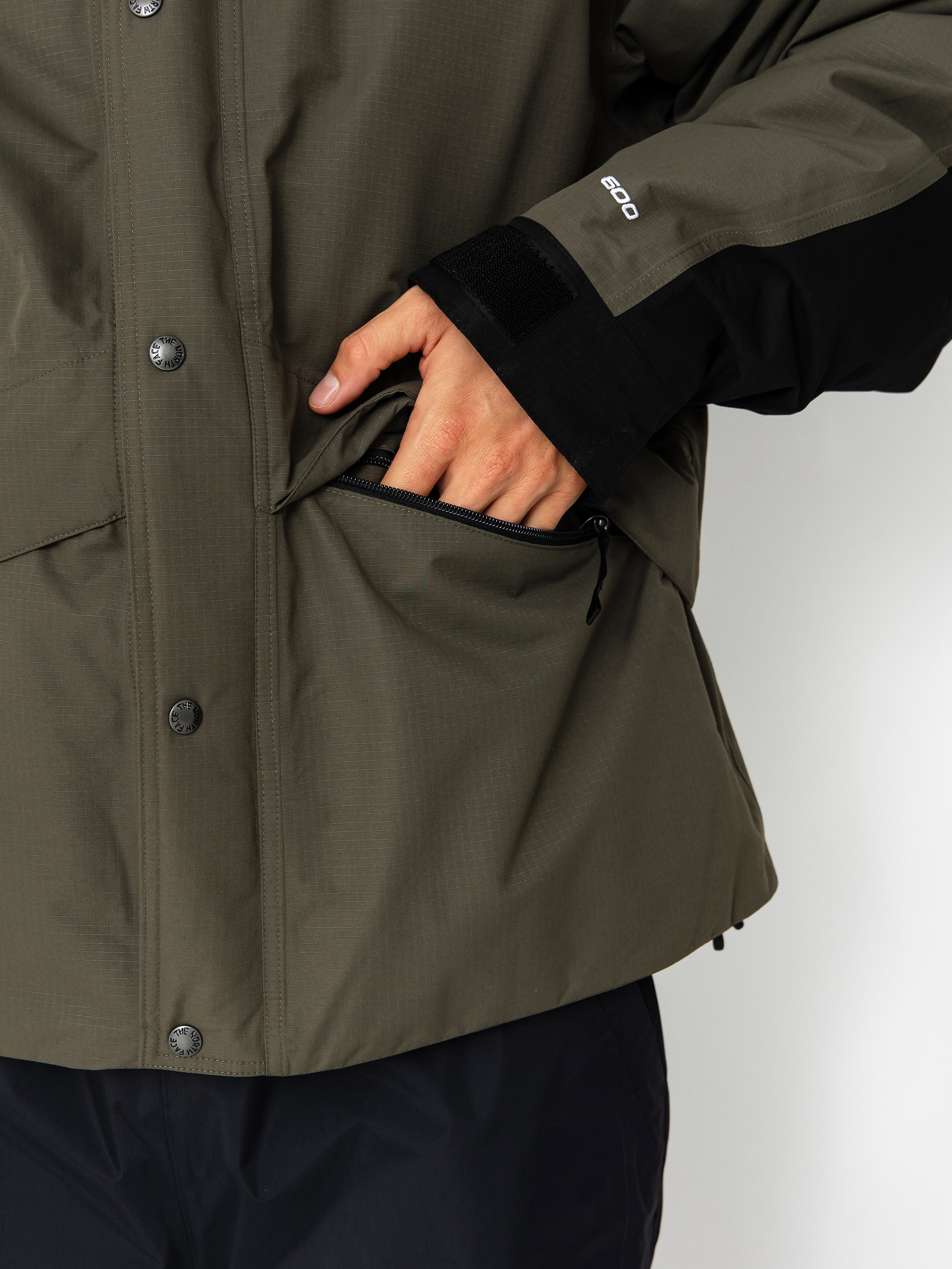 The North Face Jacke Mountain Down (new taupe green/tnf black)