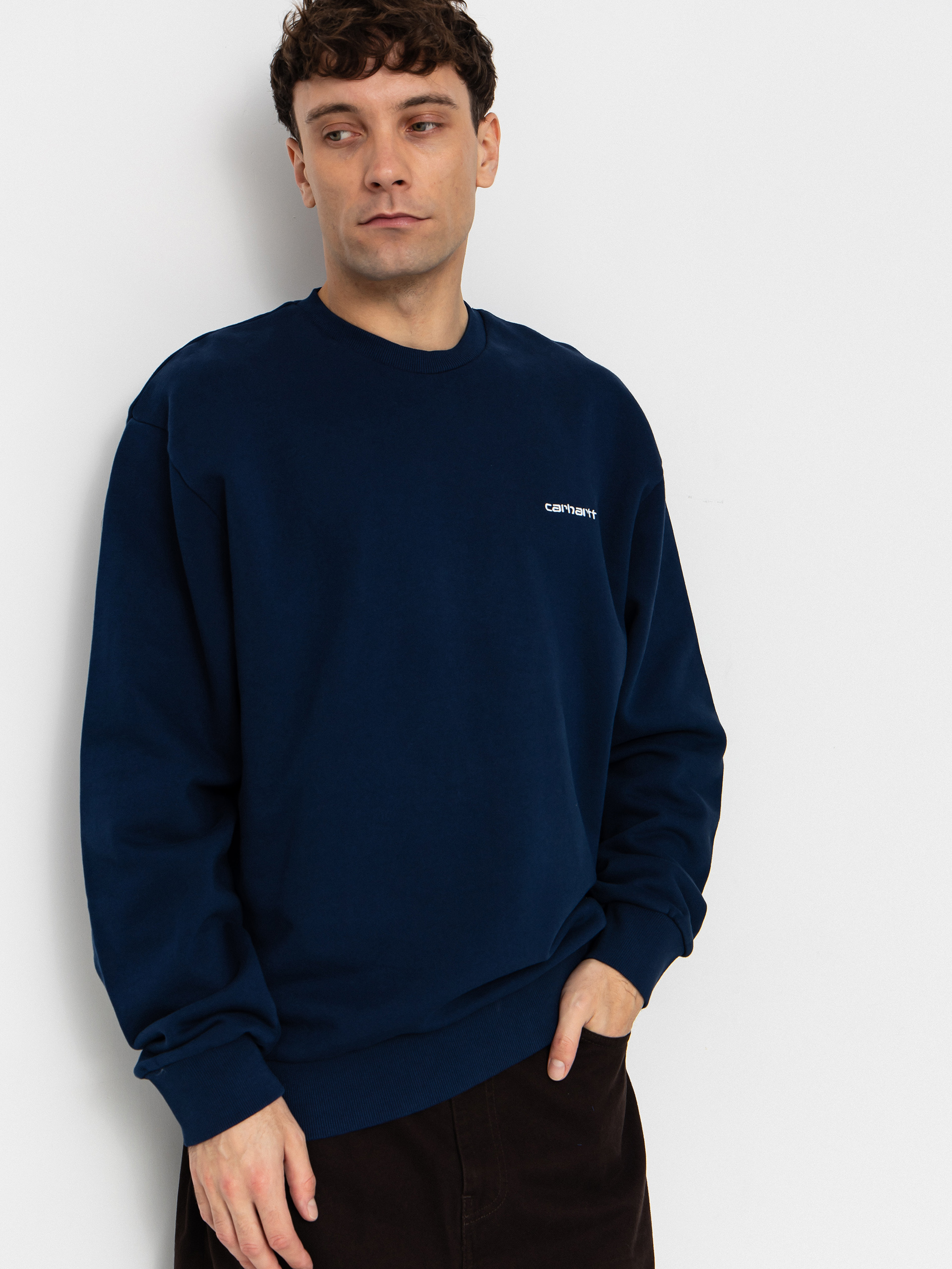 Carhartt WIP Sweatshirt Script Embroidery (jupiter/white)