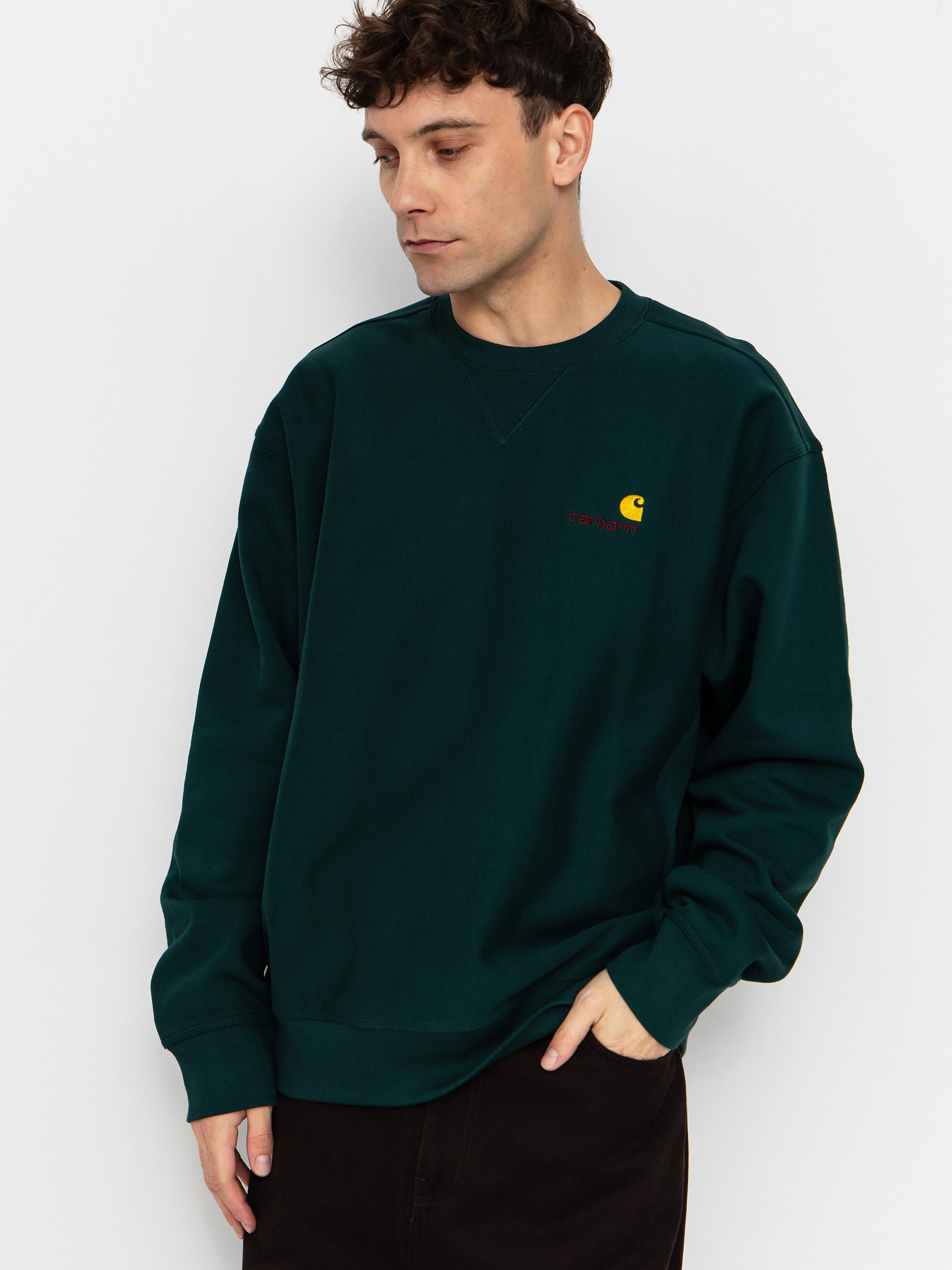 Carhartt WIP Sweatshirt American Script (dark fir)