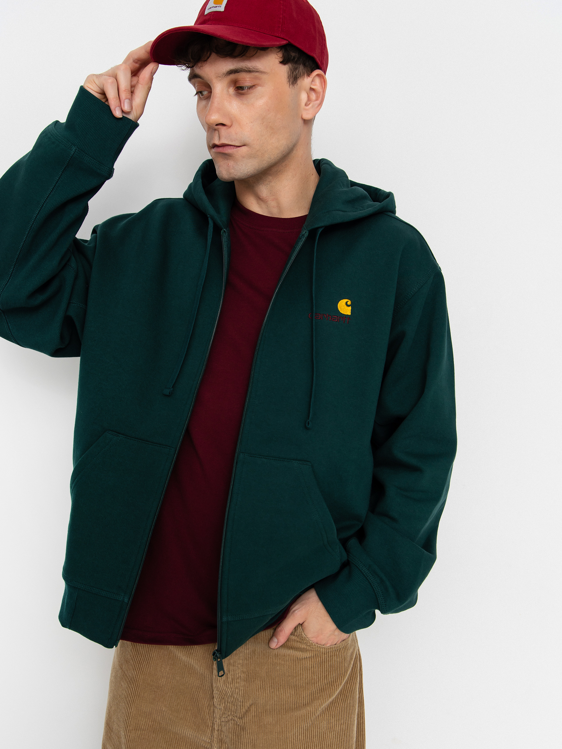 Carhartt フード付きジップアップジャケット ダークグリーン 1*K様 Carhartt ダークグリーン フード付きジャケット SACAI