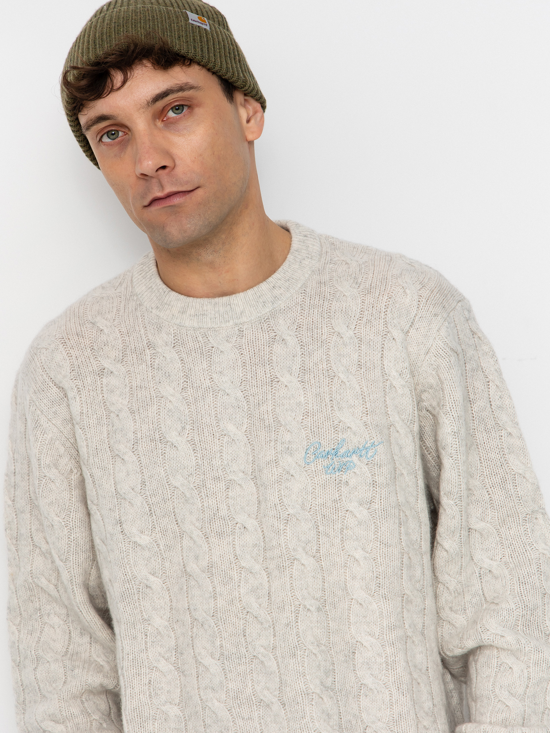 Carhartt WIP Sweater Signature (fleur de sel/citadel)