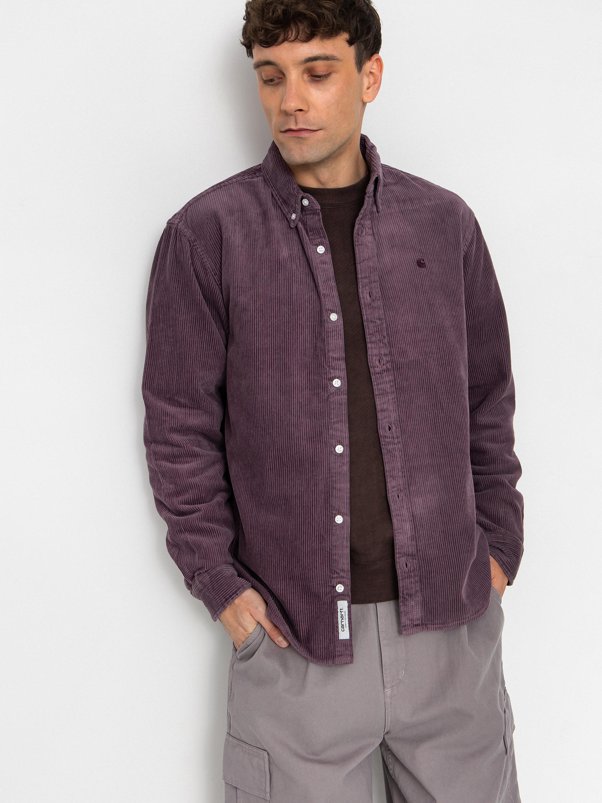 Carhartt WIP Shirt Madison Cord - violet (phlox/phlox)