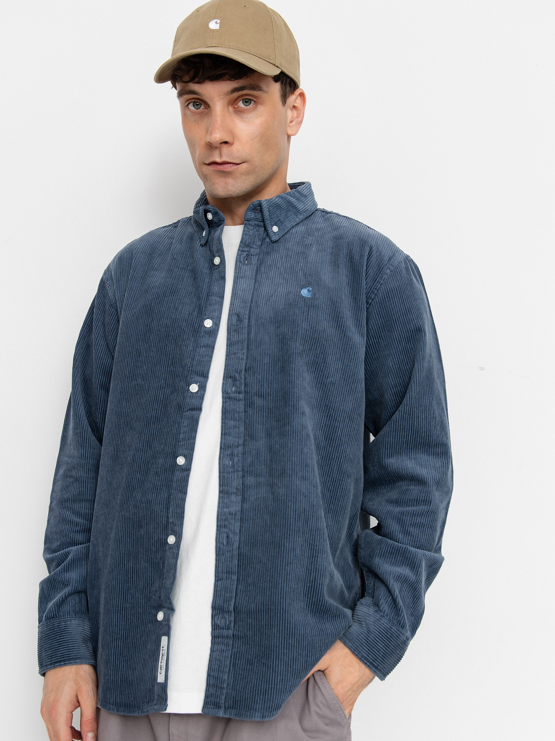 Carhartt WIP Shirt Madison Cord - blue (angelite/angelite)