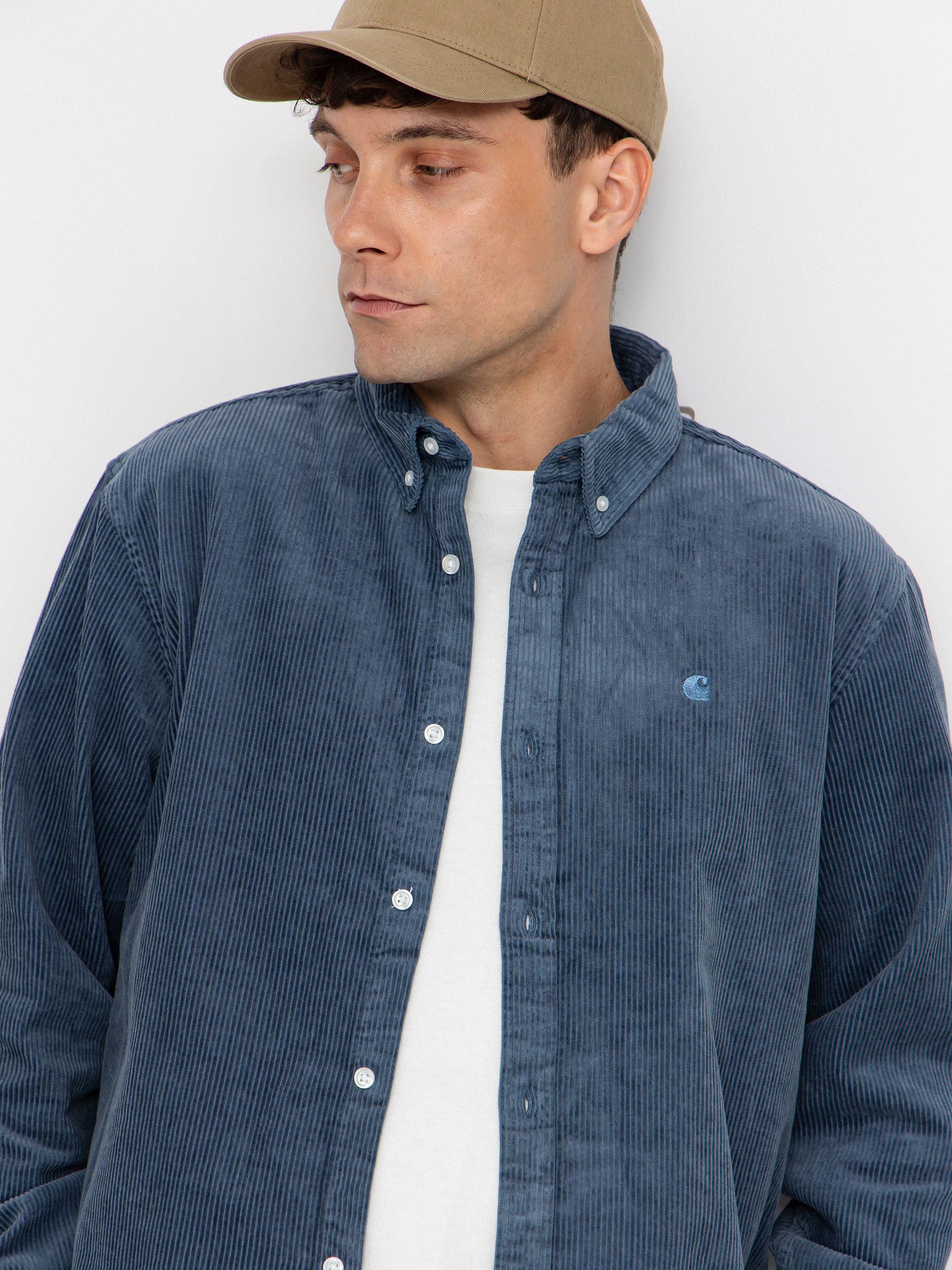 Carhartt WIP Hemd Madison Cord (angelite/angelite)