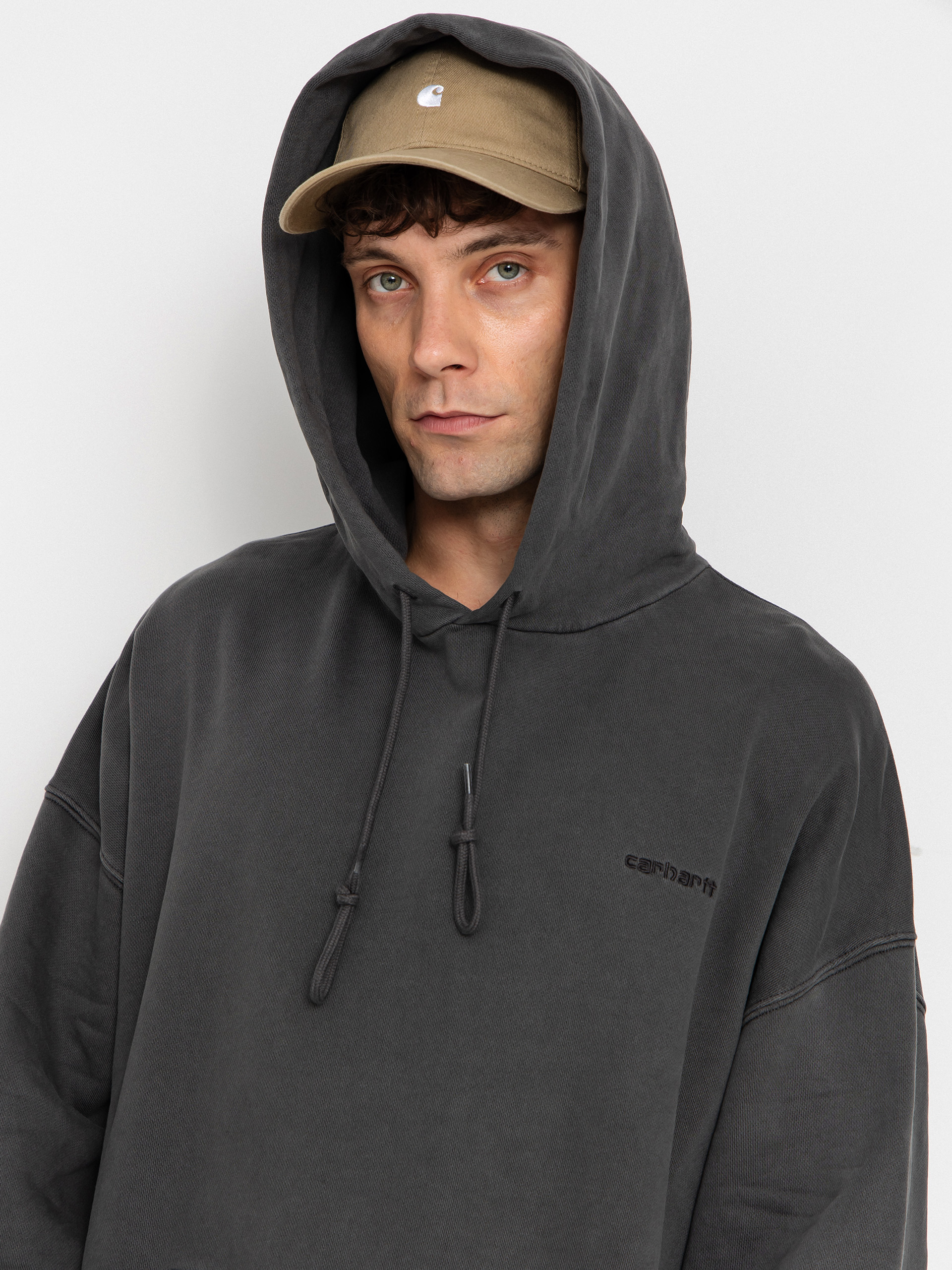 Carhartt WIP Hoodie Benton HD - grey (graphite/garment dyed) Carhartt WIP Hoodie Benton HD - grey (graphite/garment dyed)