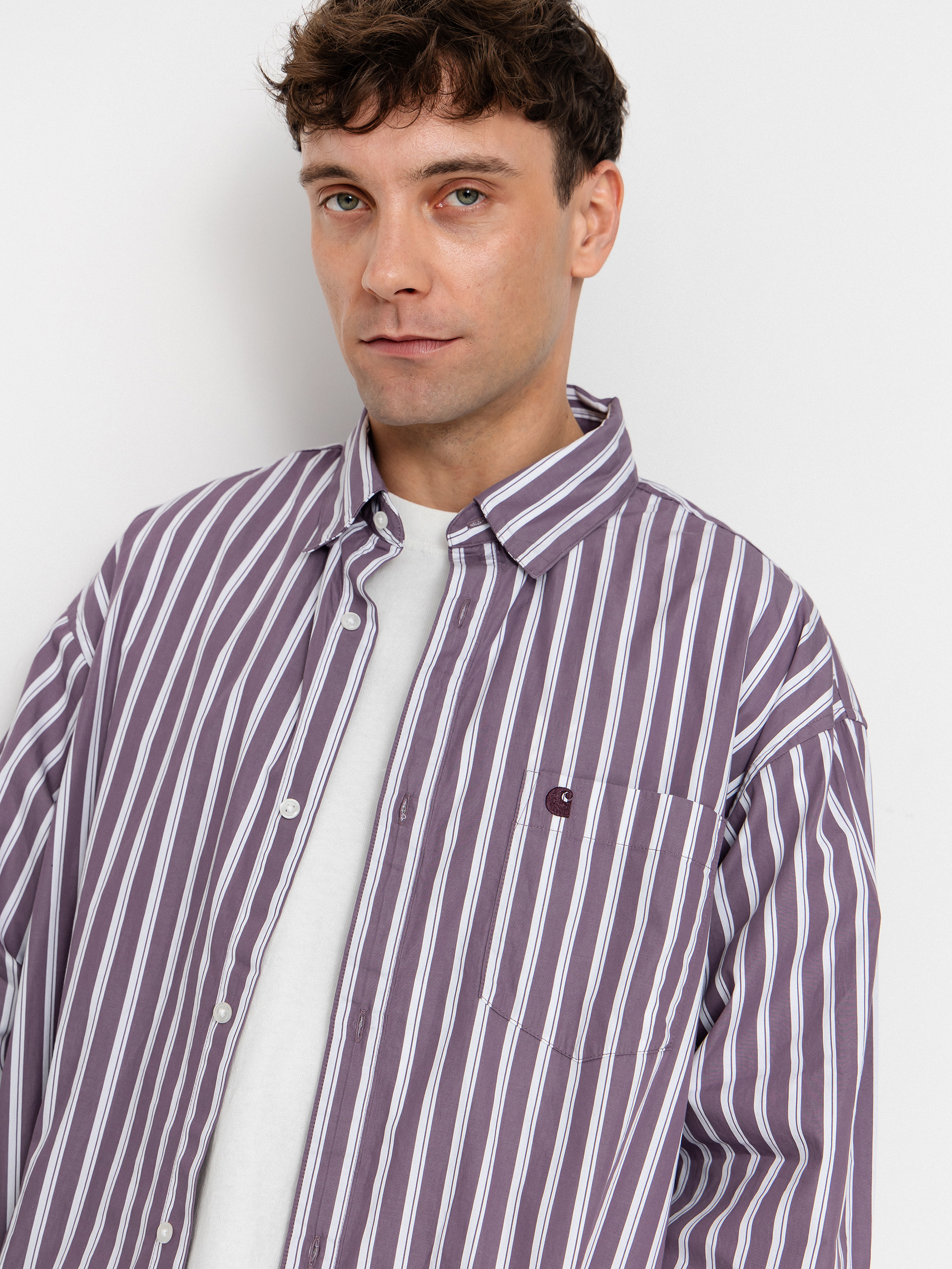 Carhartt WIP Shirt Malden (malden stripe/phlox)