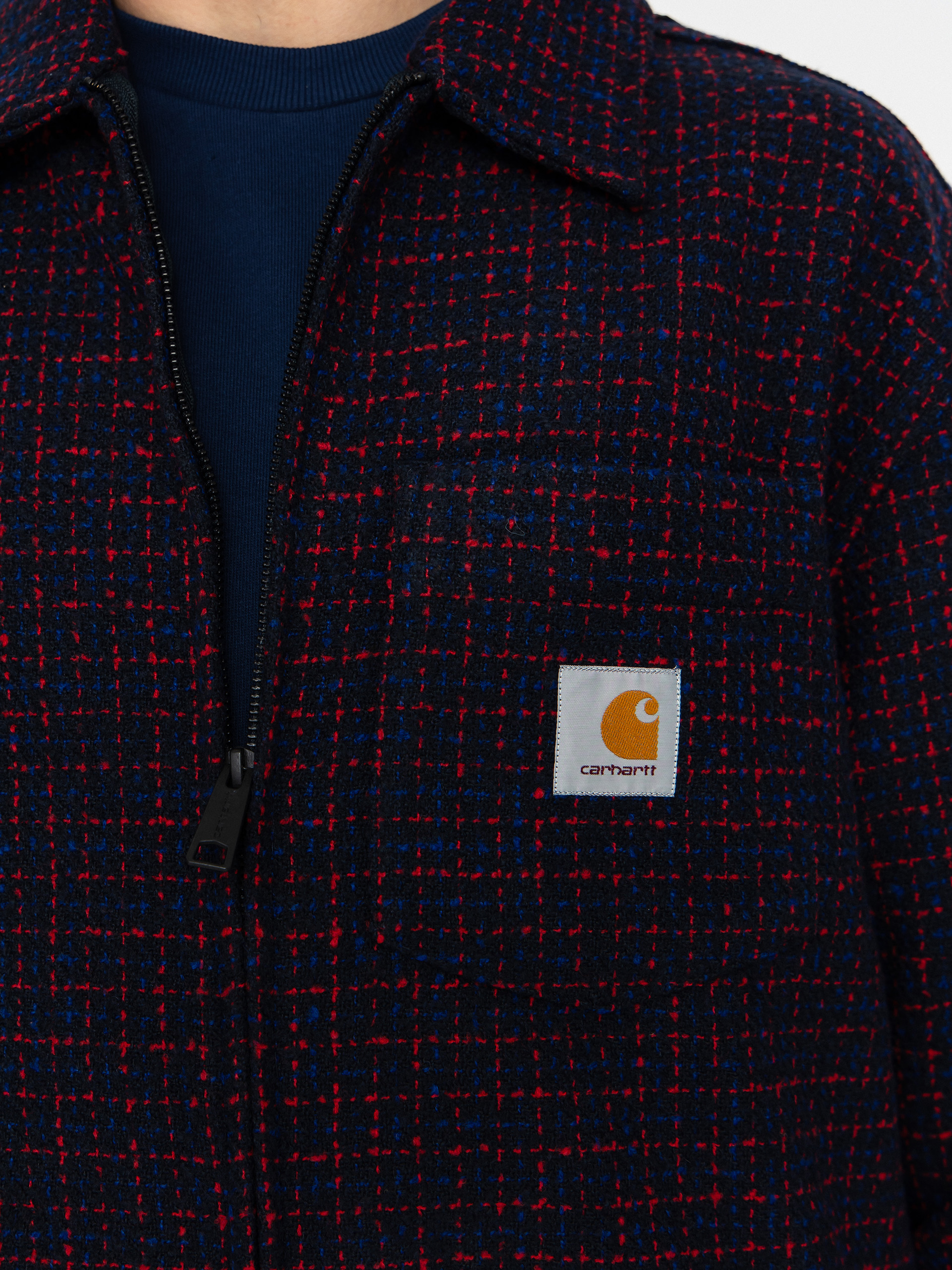 Carhartt WIP Jacket Bellamy - navy blue (bellamy check/deep night)