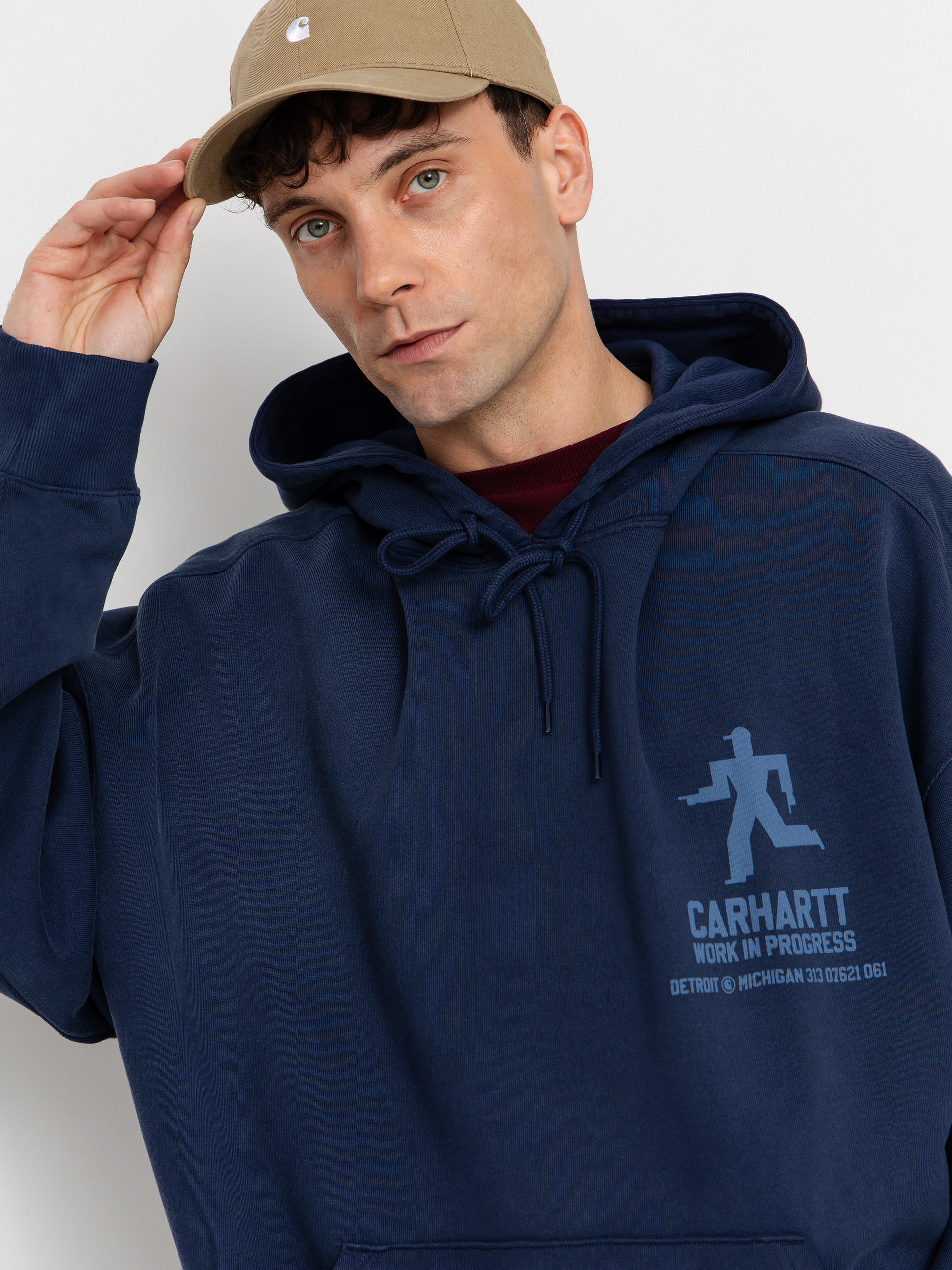 Carhartt WIP Hoodie Distance HD - blue (jupiter/stone dyed)