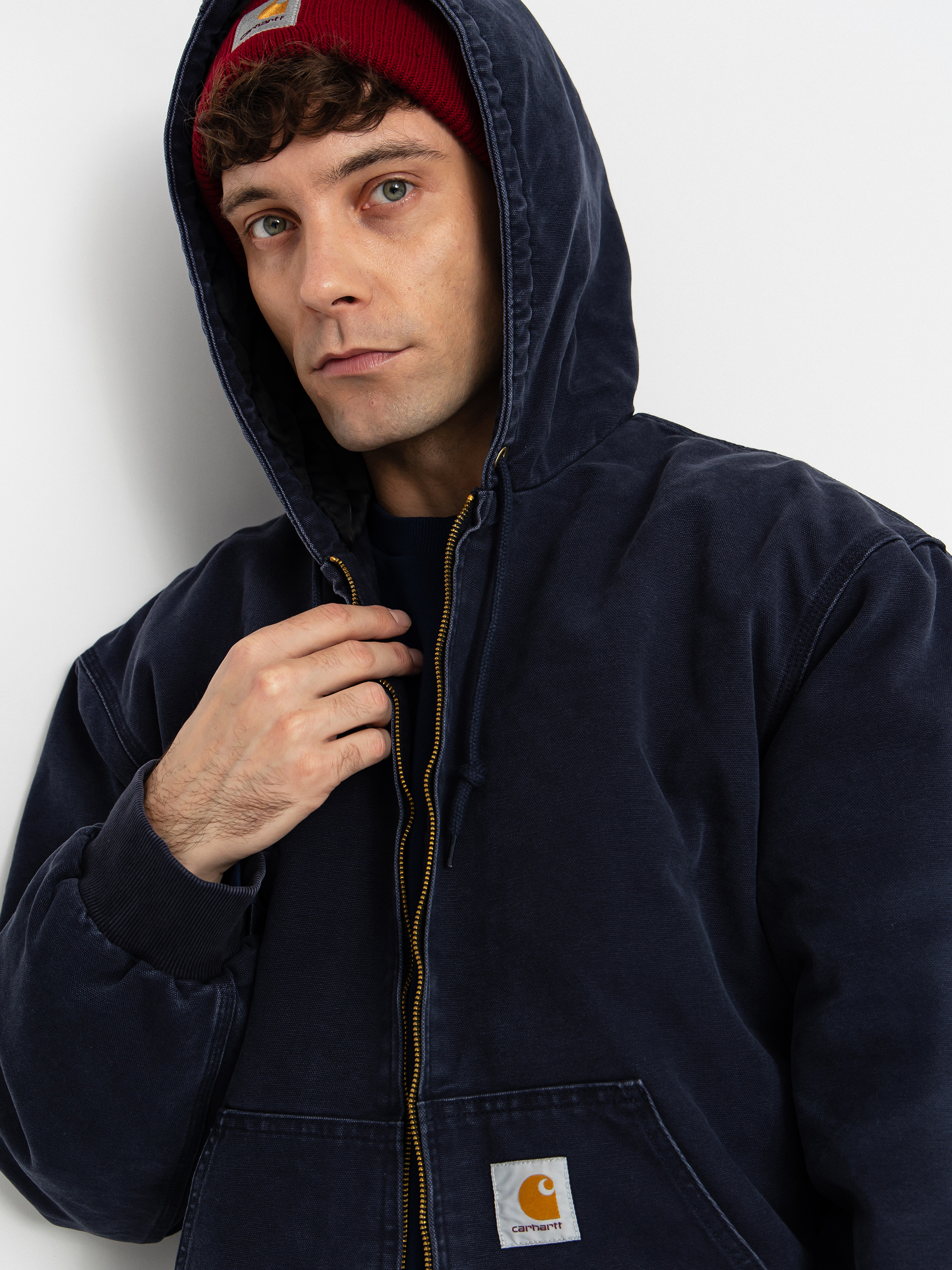 Carhartt WIP Jacket OG Active - navy blue (dark navy/stone canvas)