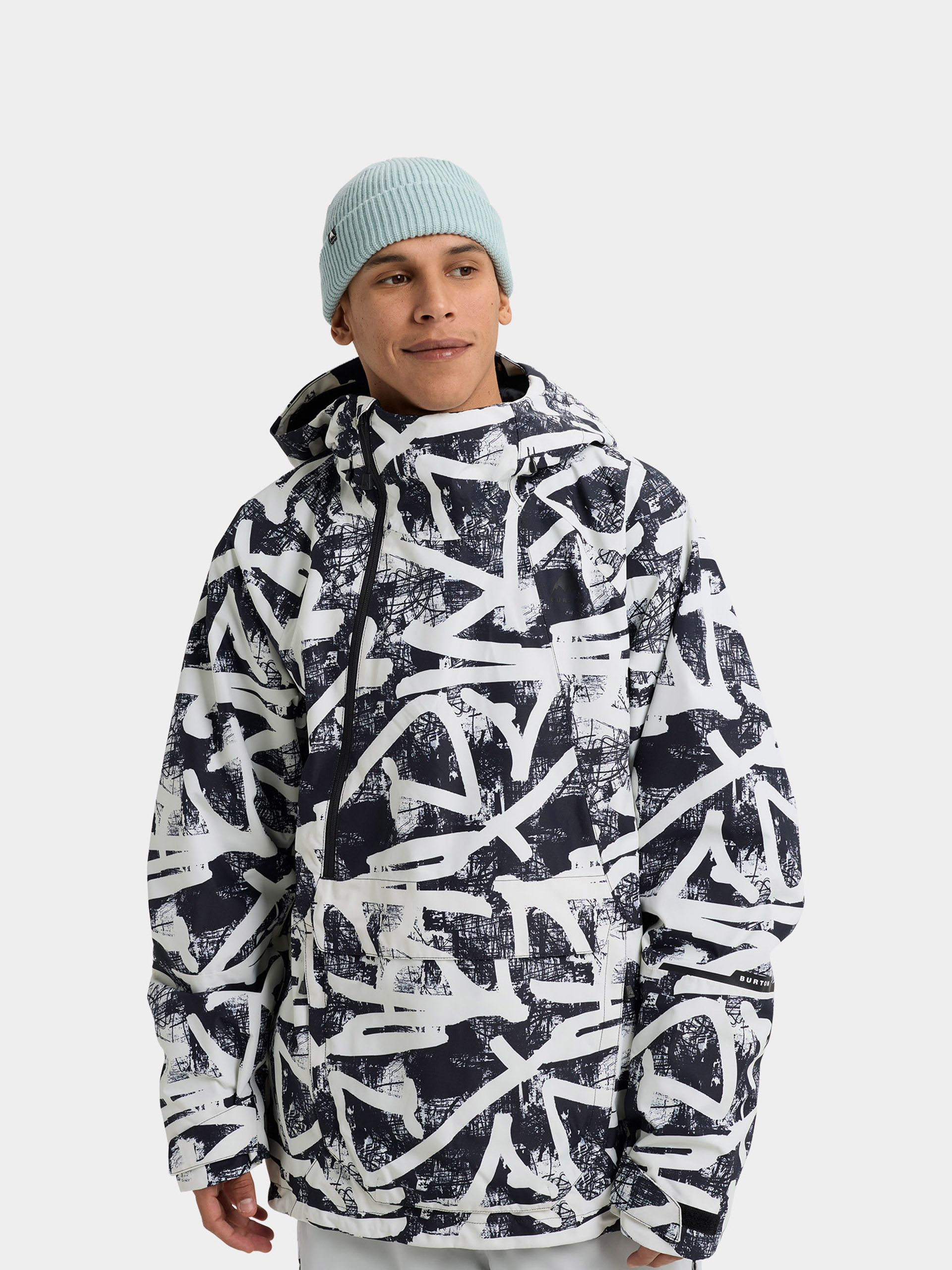 Burton Snowboard jacket Reserve 2L Relaxed Anorak - white, black