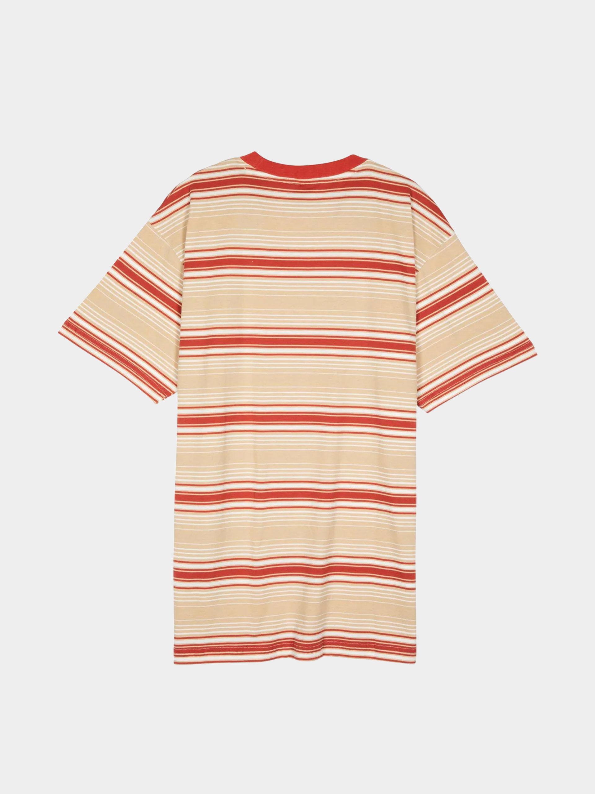 Santa Cruz Classic Strip Haze T-shirt - red, beige (blond wood stripe)