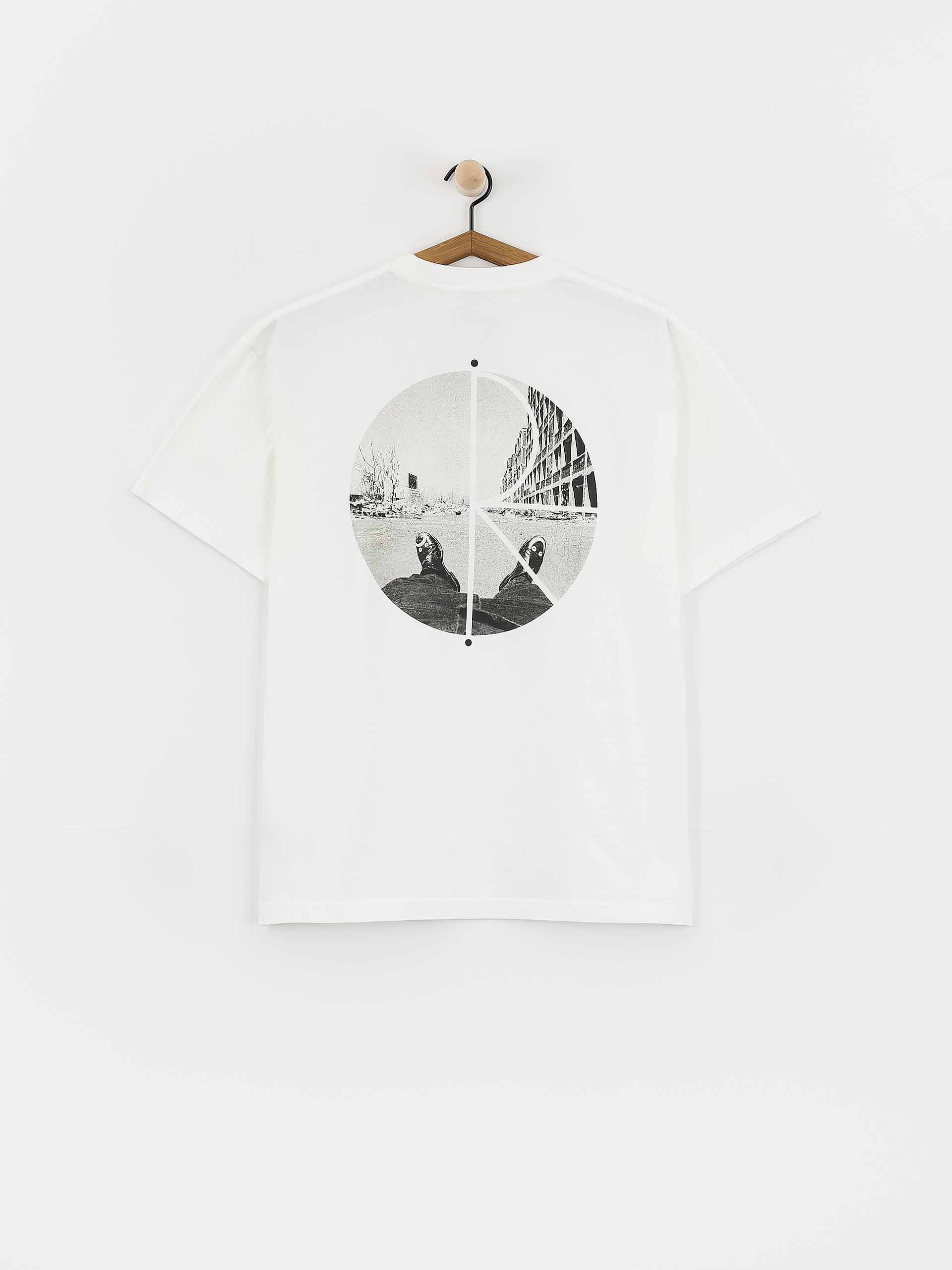 Polar Skate Fill Logo Happy Sad T-Shirt (white)