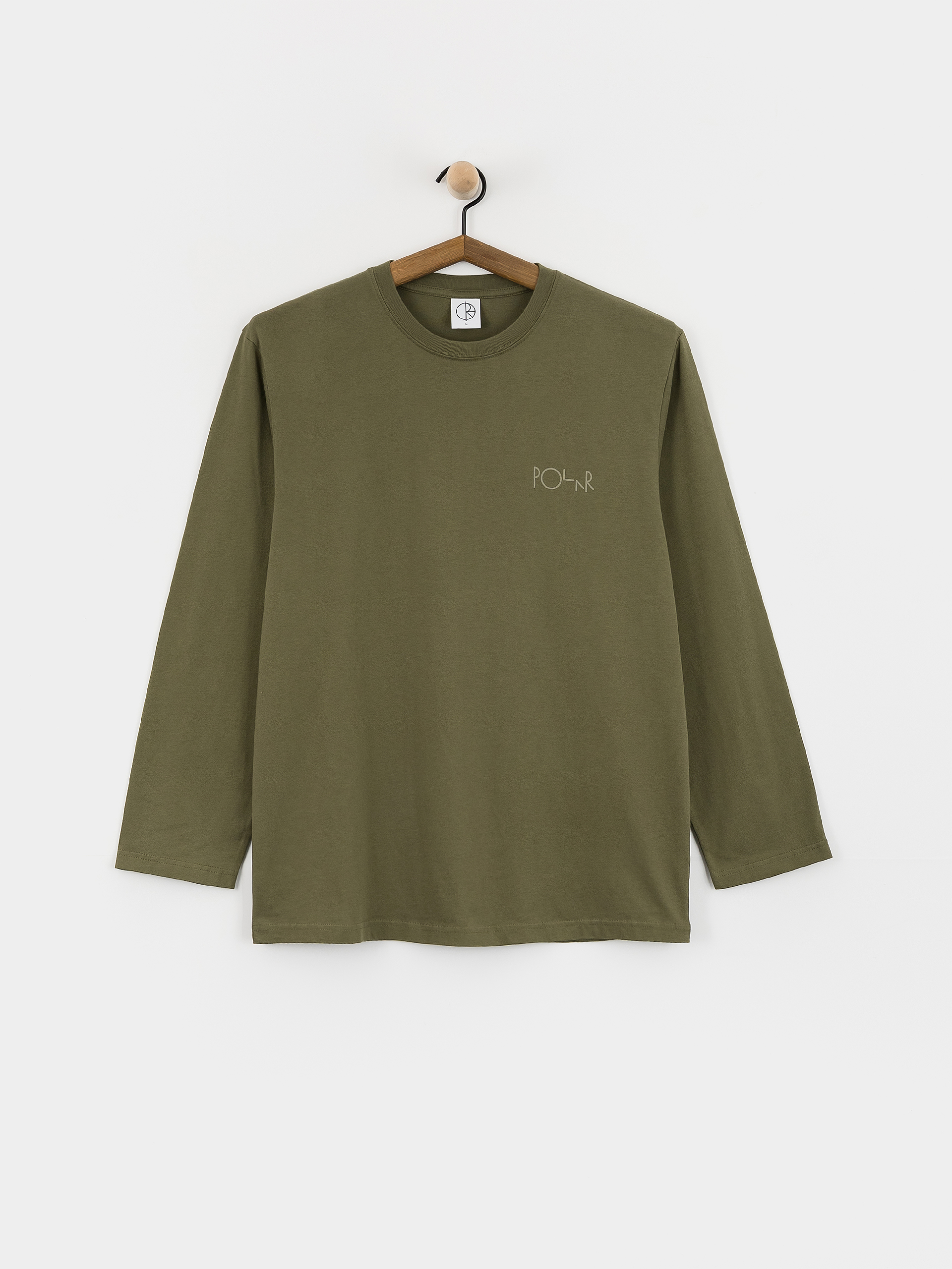 Polar Skate Longsleeve Steve Stroke Logo (army green)