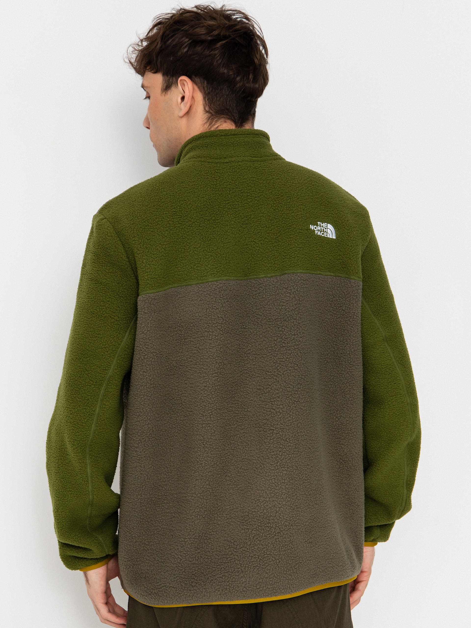 Herren The North Face Yumiori 1/4 Zip Fleece Jacke (new taupe green/woodlan)