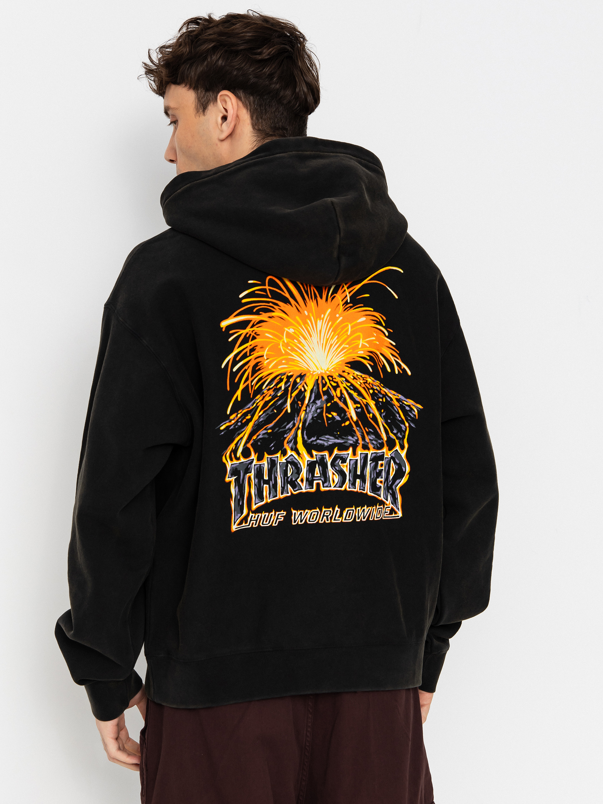 HUF Hoodie X Thrasher Meltdown Heavyweight HD