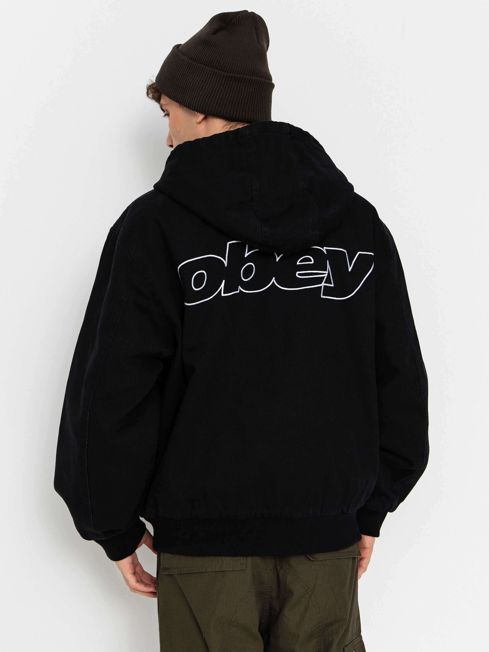 OBEY Hoodie Obey Randy ZHD Jacket (black faded wash)