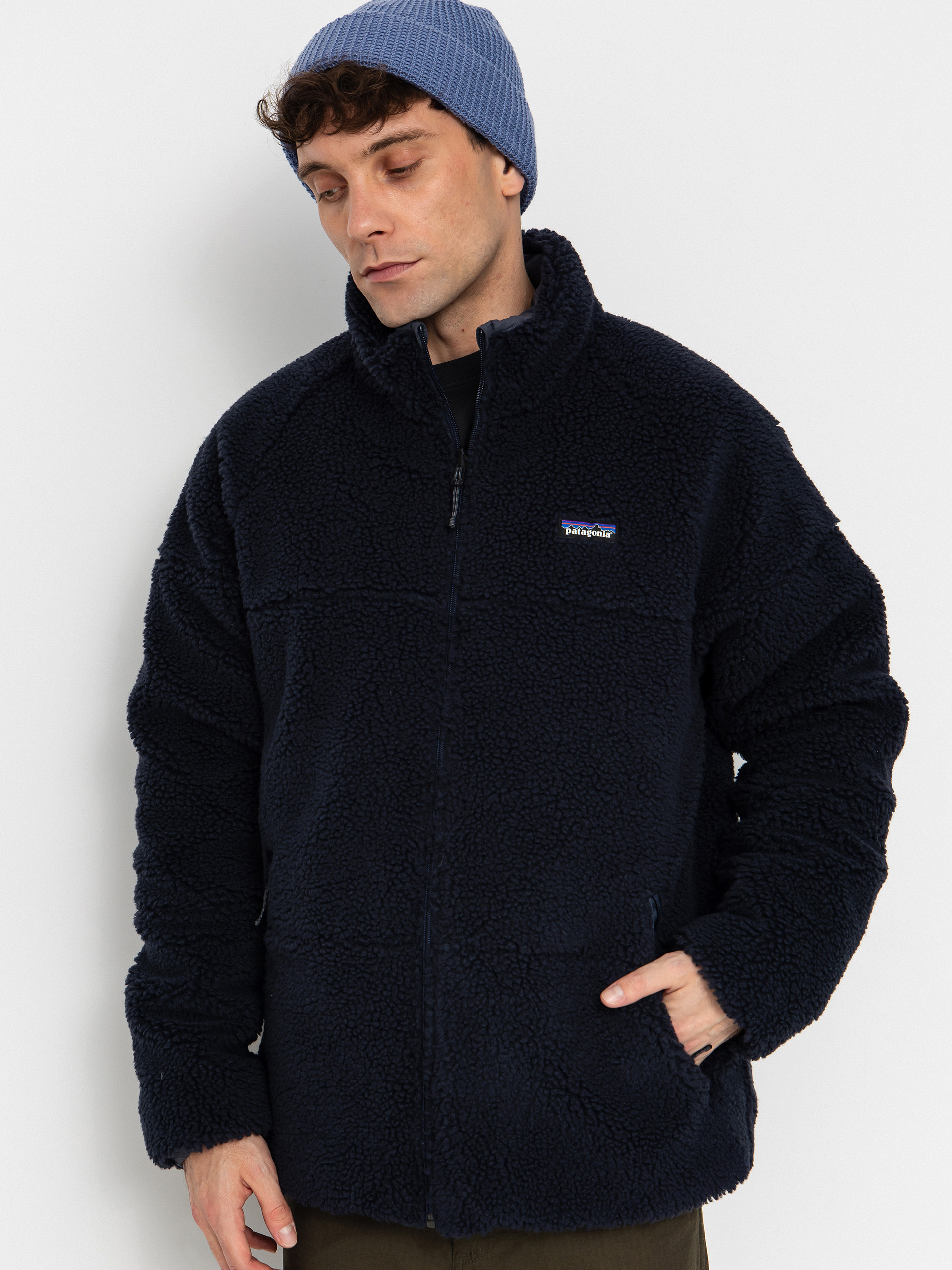 Patagonia Reversible Silent Down Jacket - blue, black (smolder blue)