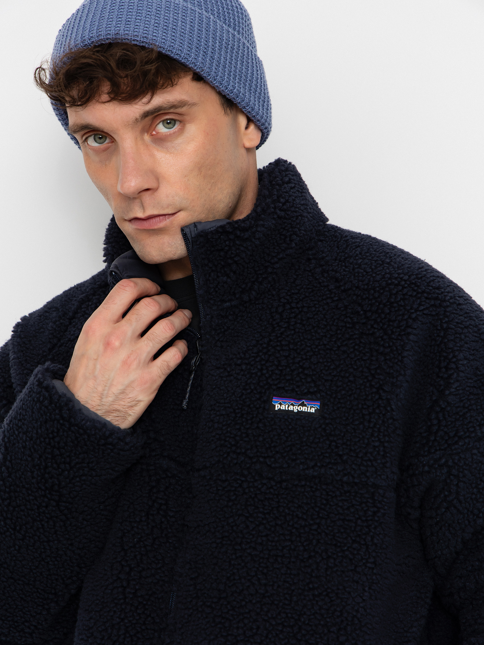 Patagonia Reversible Silent Down Jacket - blue, black (smolder blue)
