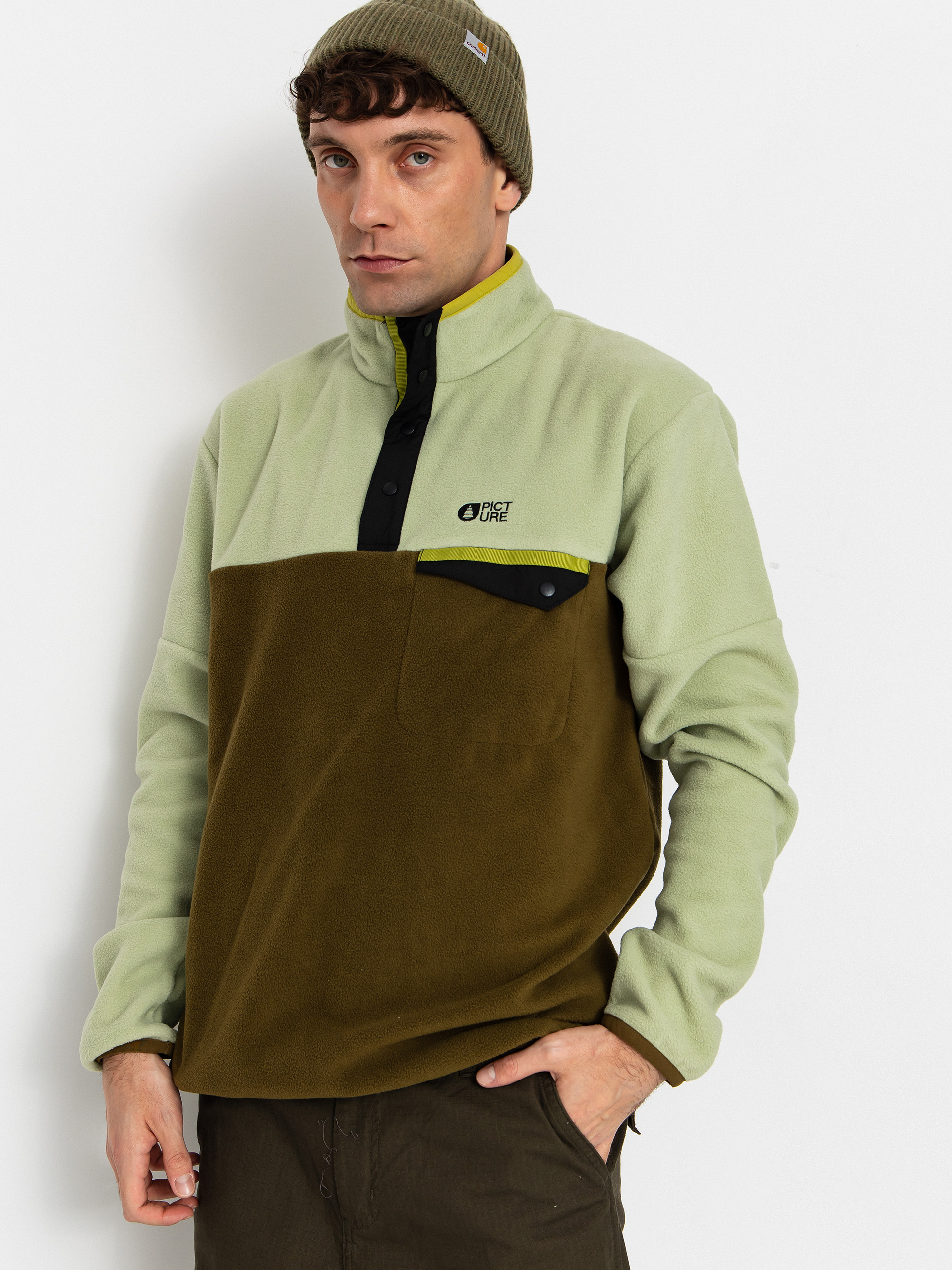 Dickies Mount Hope Quarter Zip Fleece - grey (imperial green)