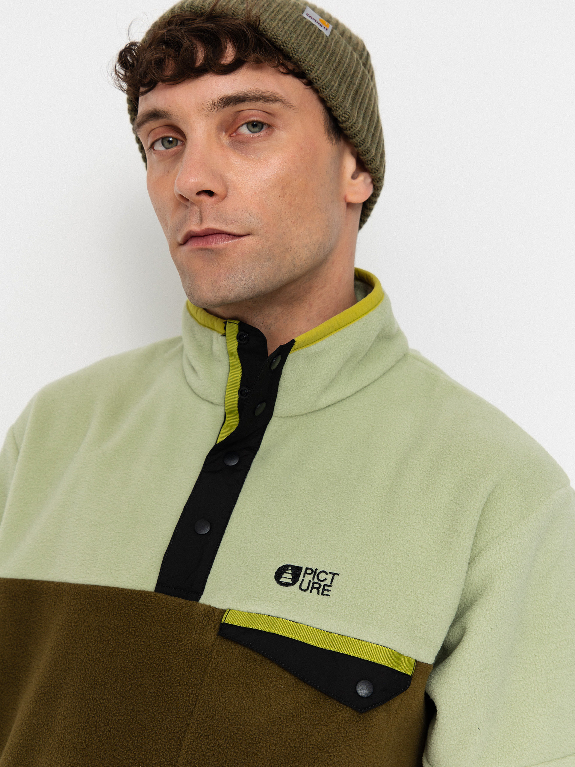 Mens Picture Arcca 1/4 Zip Fleece  (tobacco)